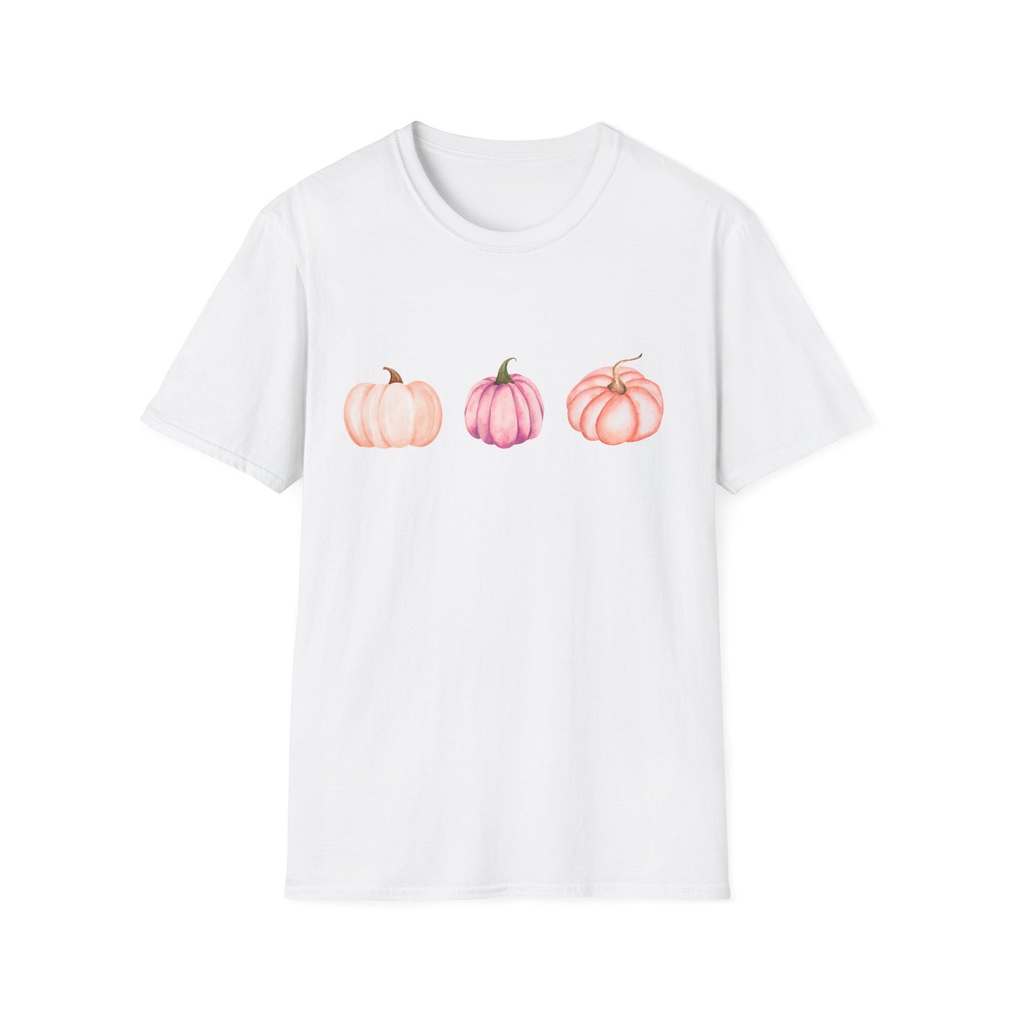 Pastel Pumpkin Softstyle T-Shirt, Fall Fashion, Halloween Tee, Cozy Autumn Shirt, Casual Wear, Cute Graphic Tee