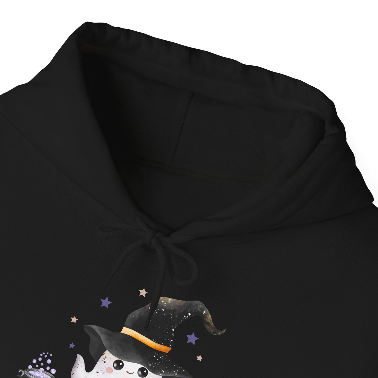 Cute Ghost Witch Halloween Sweatshirt, Cozy Hooded Sweatshirt, Spooky Fall Apparel, Unisex Halloween Clothing, Holiday Gift