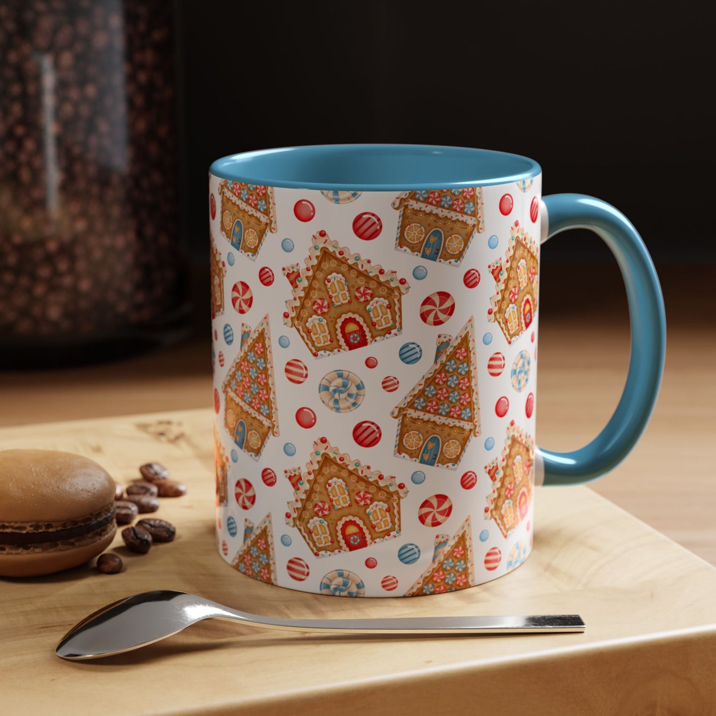 Gingerbread House Ceramic Mug – Festive Christmas Coffee Cup (11oz & 15oz, Multiple Colors)