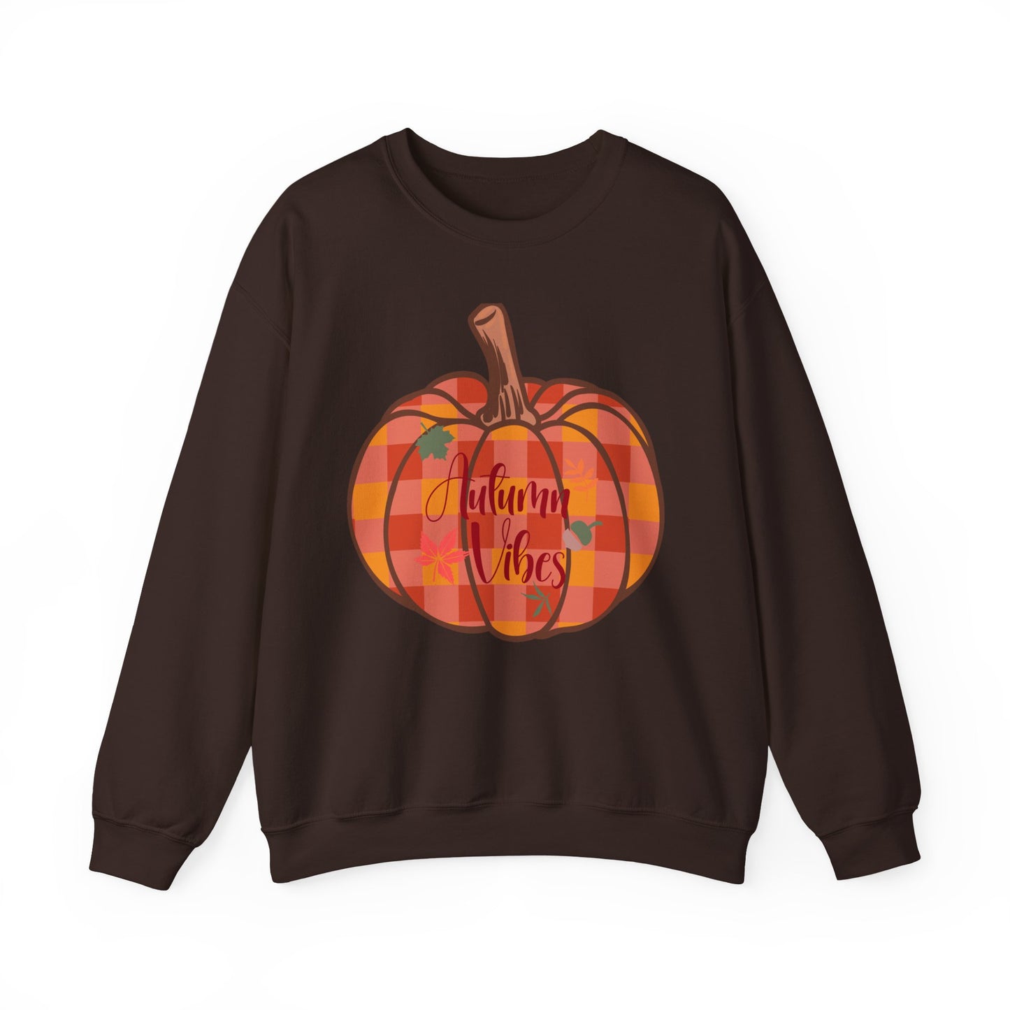 Autumn Vibes Pumpkin Sweatshirt, Cozy Fall Apparel, Unisex Crewneck for Harvest Season, Perfect for Thanksgiving, Pumpkin Lovers, Gift Idea