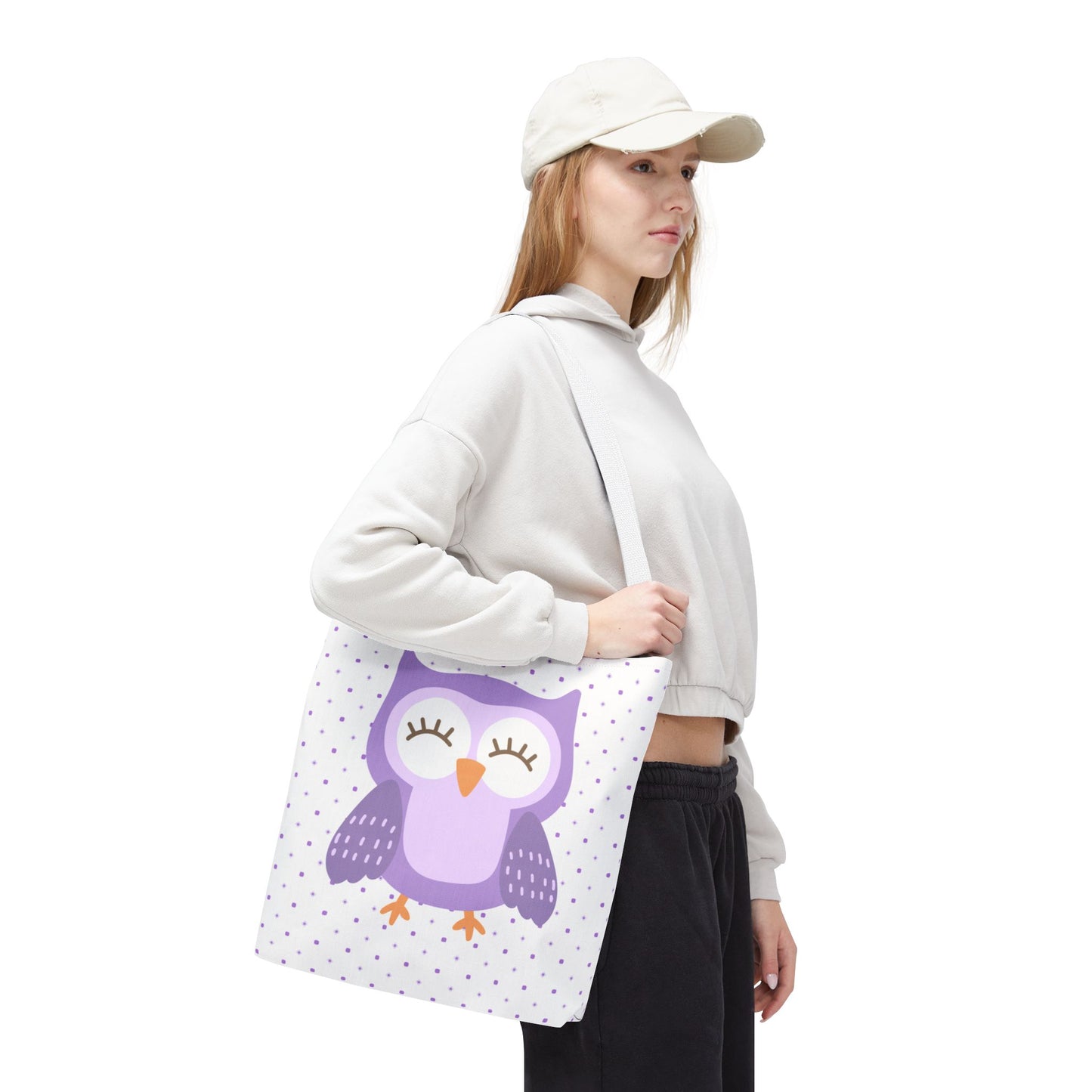 Purple Owl Tote Bag, Adorable Owl Design, Eco-Friendly Shopping Bag, Animal Lover Accessory, Fun Summer Tote