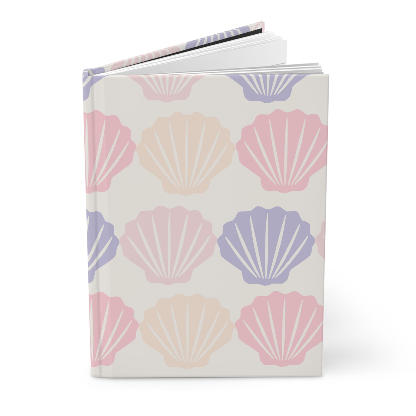 Seashell Hardcover Journal, 150 Lined Pages, Beach Aesthetic Notebook, Coastal Gift for Writers, Students & Artists, Ocean Stationery