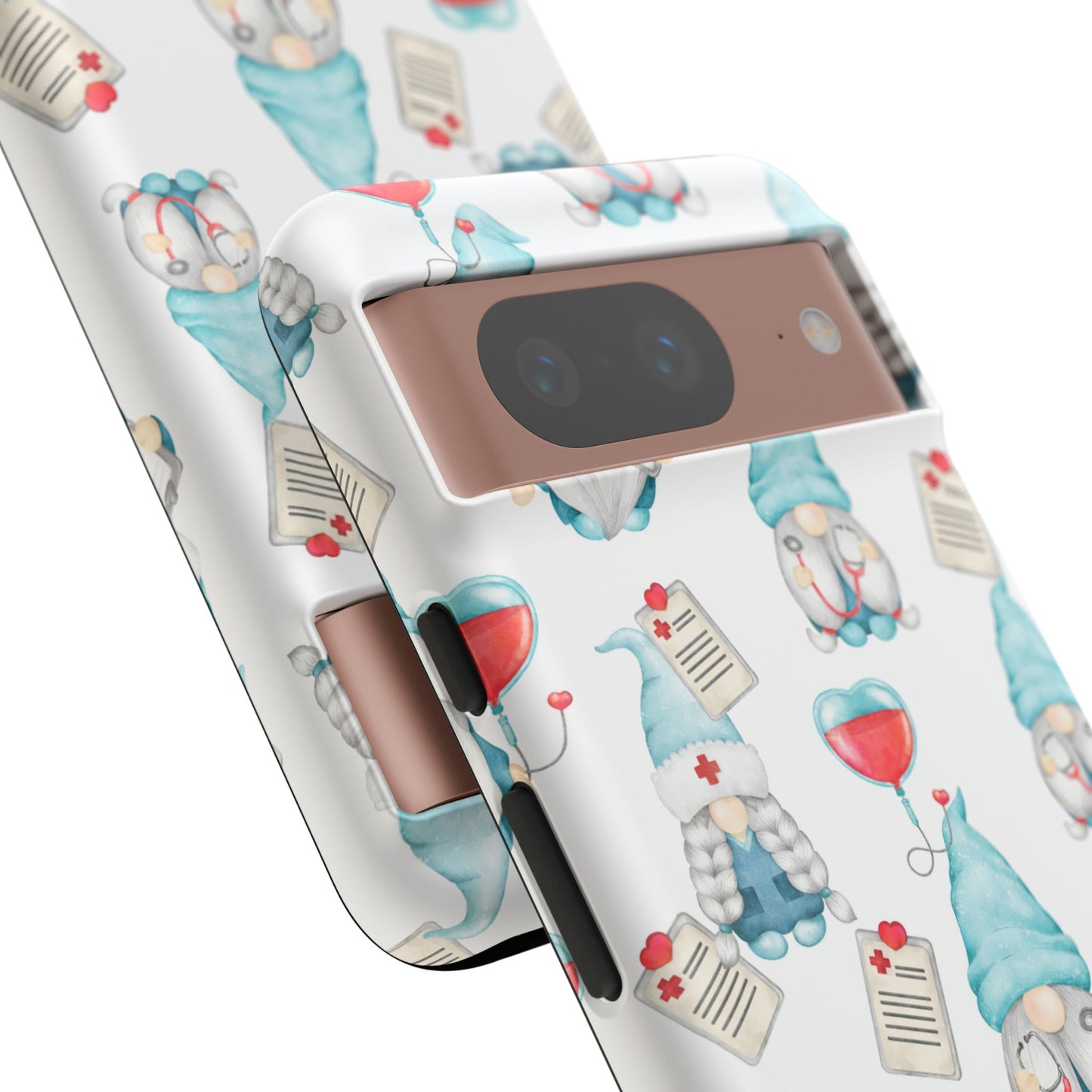 Medical Gnome Phone Case, Blue Gnome Tough Case for Nurses, Doctors, RNs, Cute Healthcare Gift