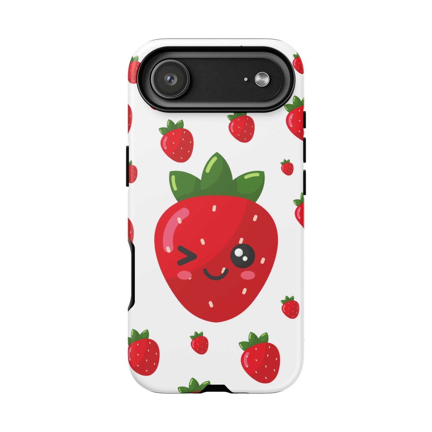 Kawaii Strawberry Phone Case - Cute Fruit Phone Cover, Fun Gift for Teens, Spring Accessory, Durable Tough Cases