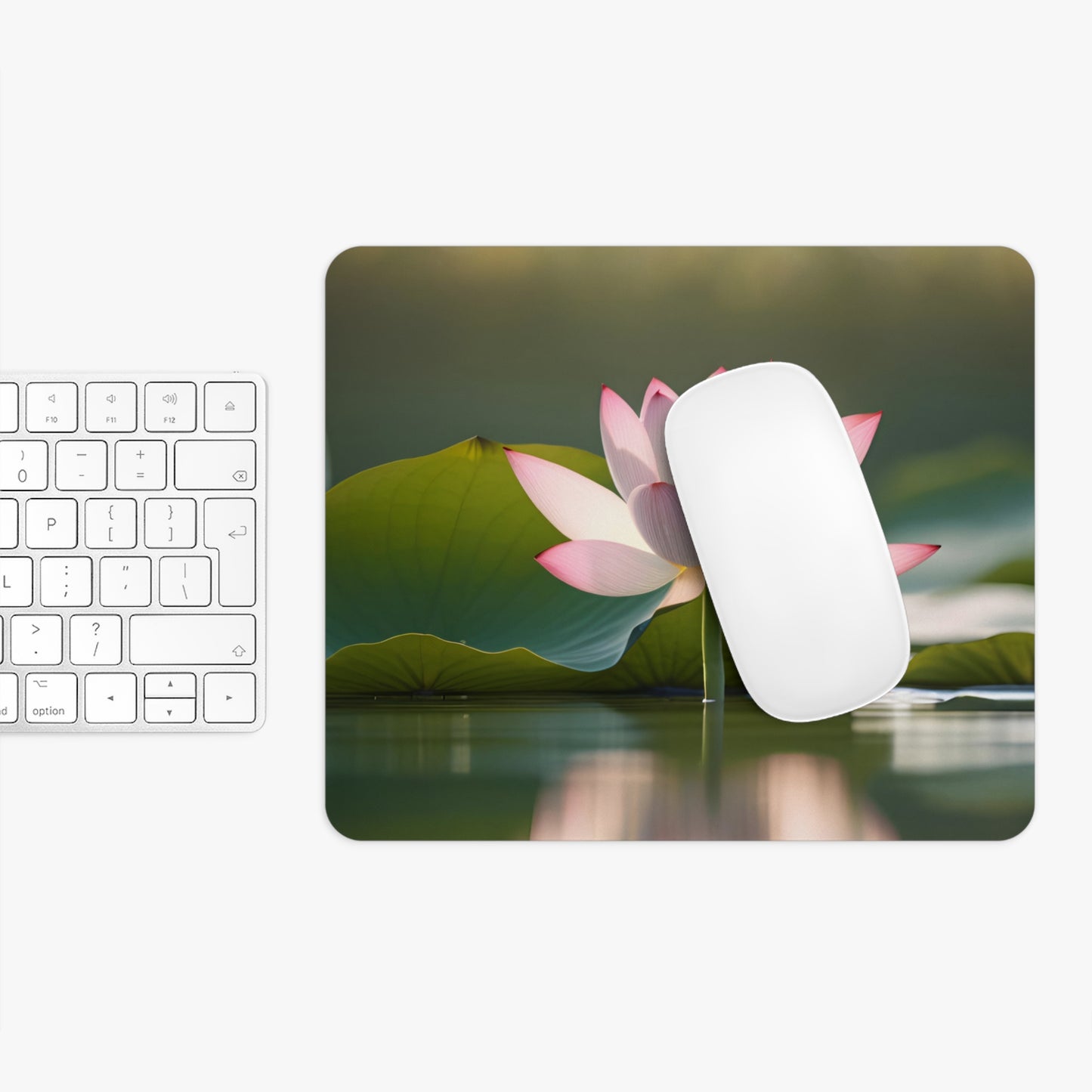 Pink Lotus Flower Mouse Pad | Elegant Desk Accessory, Floral Mouse Mat, Home Office Decor, Gift for Her, Meditation & Study