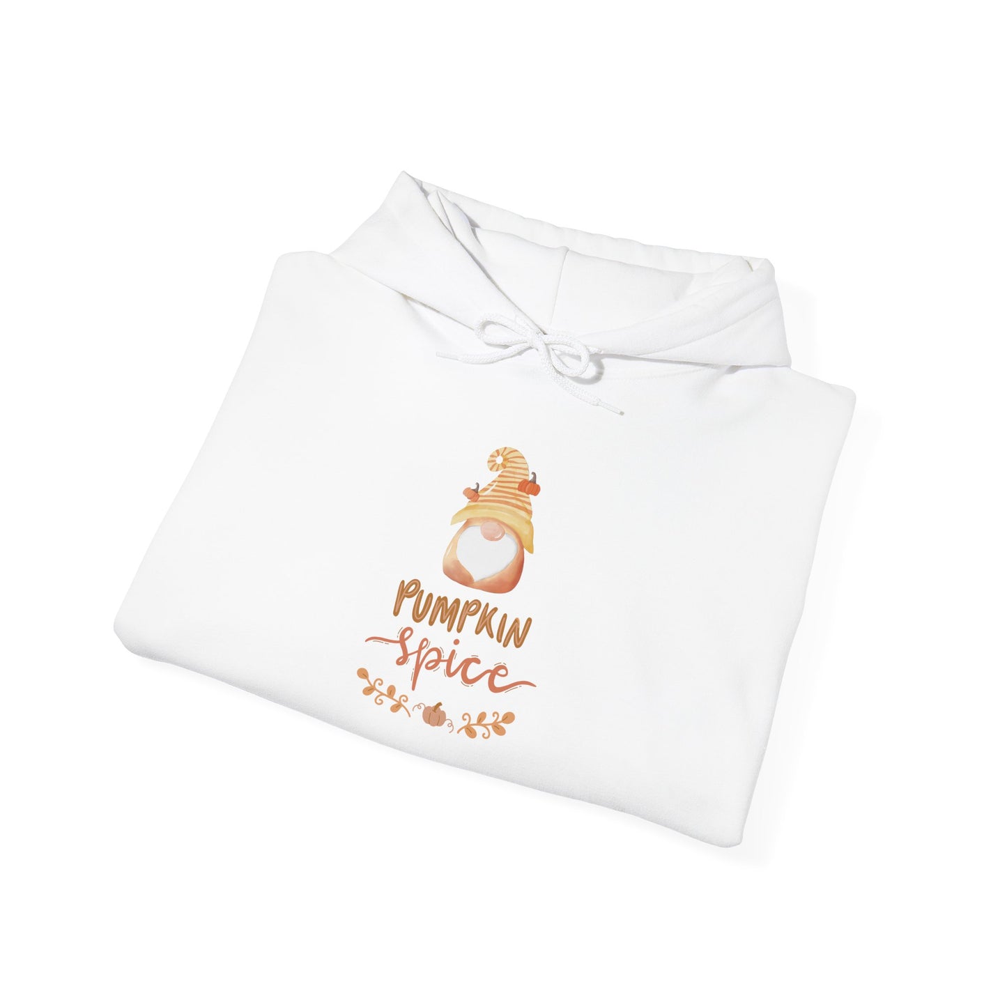 Pumpkin Spice Hoodie with Fall Gnome, Cozy Autumn Unisex Sweatshirt, Thanksgiving Hoodie, Cute Fall Gift Idea