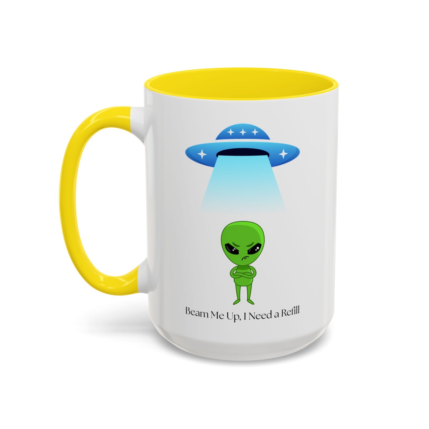 Alien Mug - Beam Me Up, Perfect for Sci-Fi Lovers, Cute Gift for Birthdays, Friends, or Just Your Daily Coffee Fix