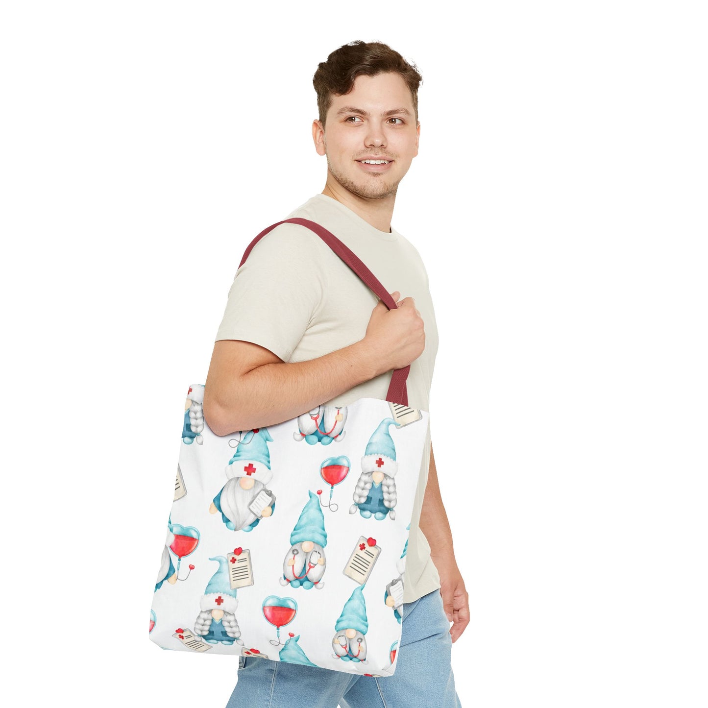 Medical Gnome Tote Bag – Cute Nurse Gift, Doctor Appreciation, Hospital Worker Tote, Healthcare Accessory