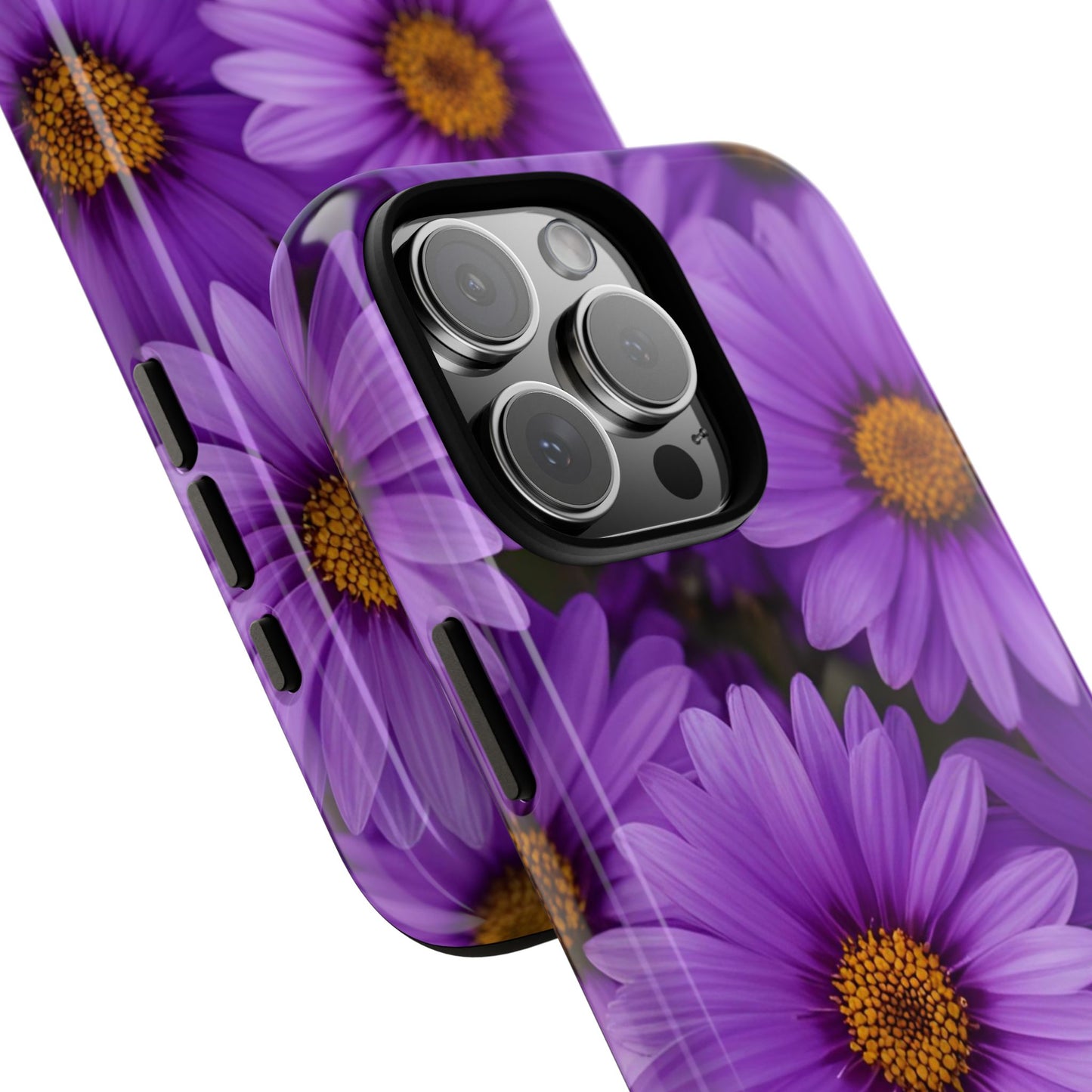 Purple Daisy Tough Case, Floral Phone Case, Durable Mobile Cover, Gift for Her, Everyday Use, Spring Accessories
