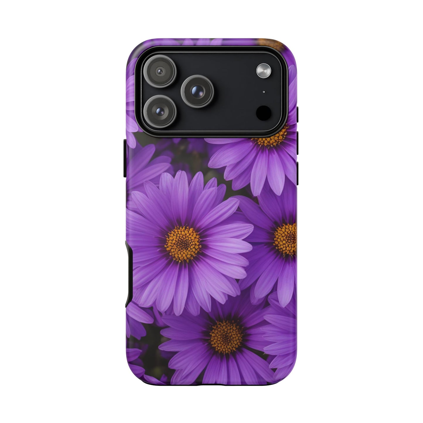 Purple Daisy Tough Case, Floral Phone Case, Durable Mobile Cover, Gift for Her, Everyday Use, Spring Accessories