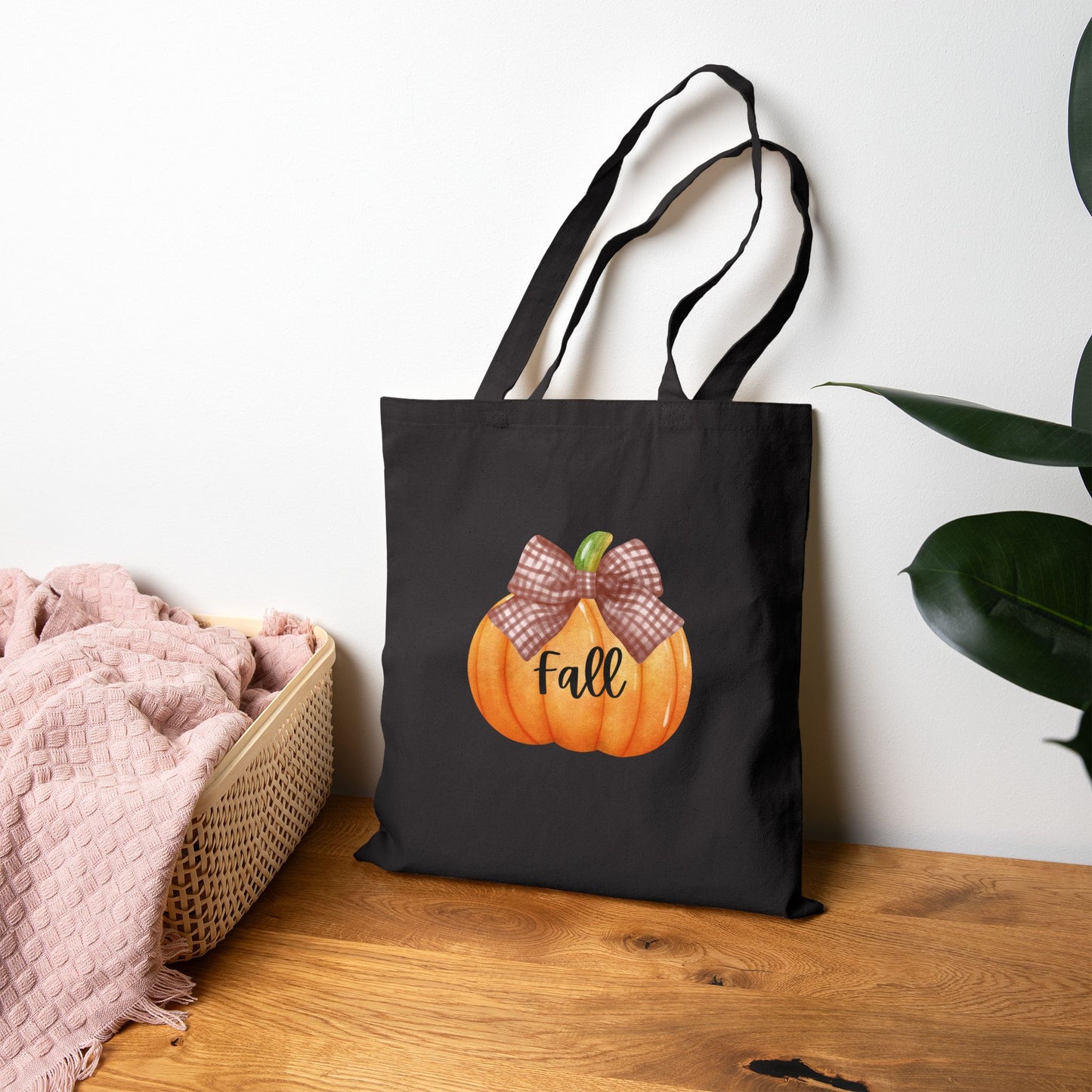 Autumn Pumpkin Tote Bag | Fall Harvest Bag, Cotton Reusable Tote, Holiday Shopping Bag, Eco-Friendly Gift, Seasonal