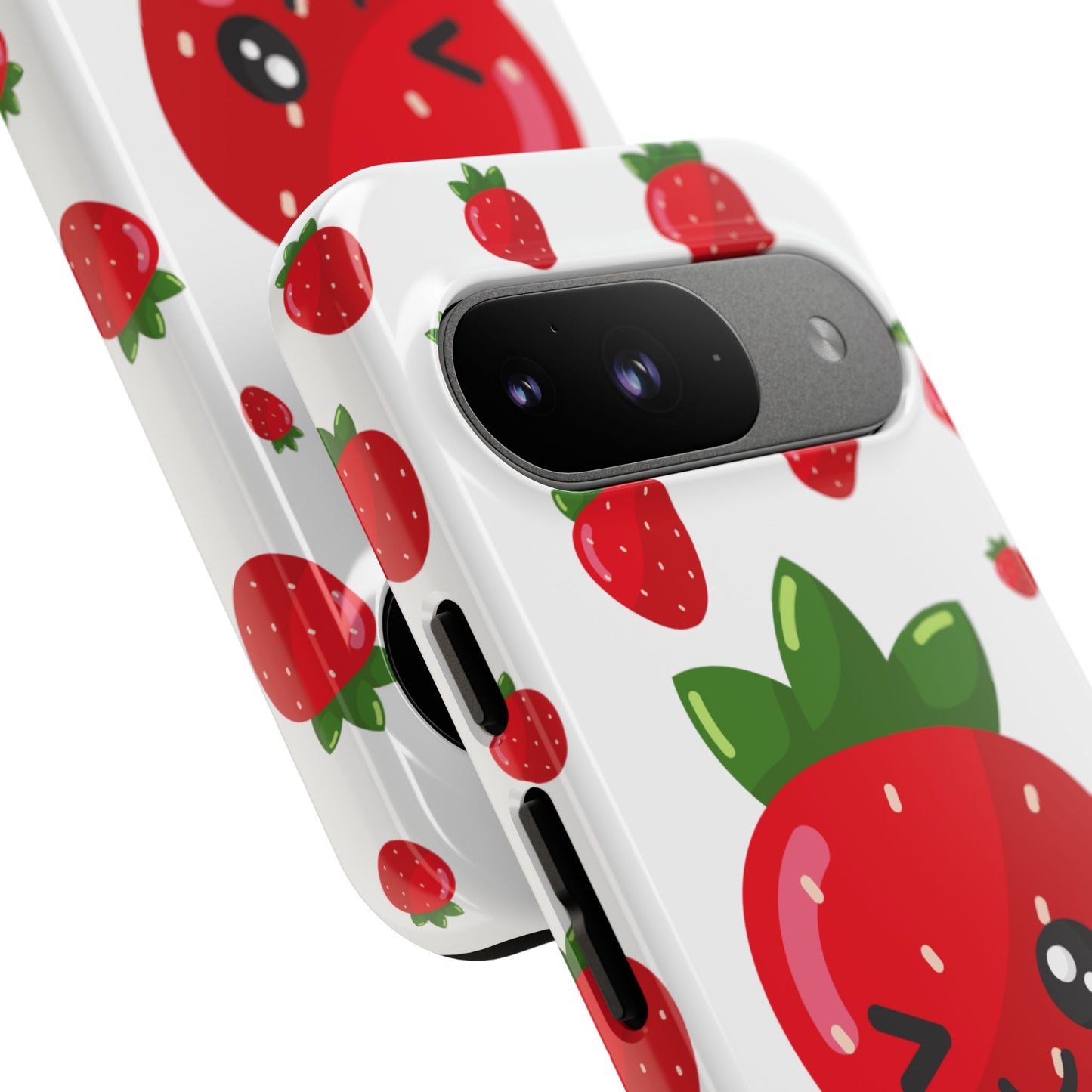 Kawaii Strawberry Phone Case - Cute Fruit Phone Cover, Fun Gift for Teens, Spring Accessory, Durable Tough Cases