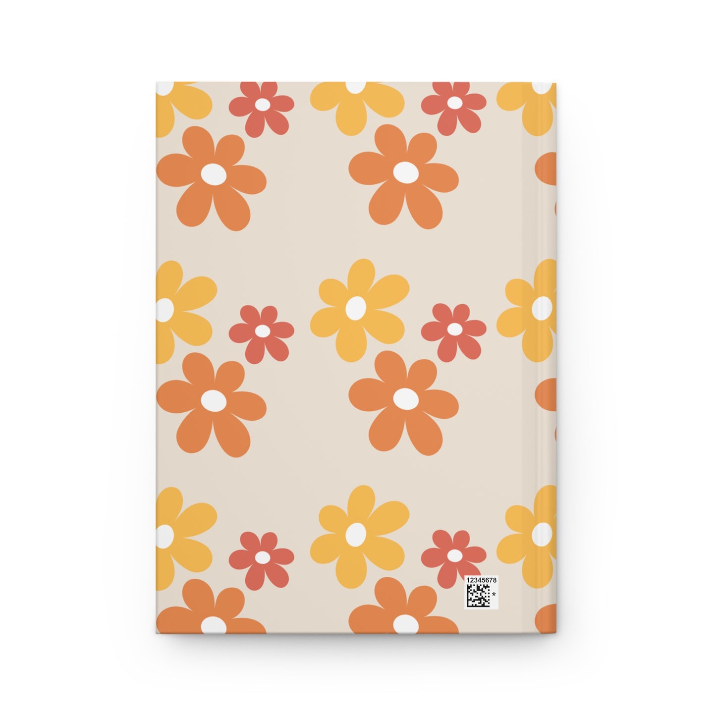 Boho Floral Hardcover Journal, 150 Lined Pages, Aesthetic Notebook for Writers & Students, Tear-Out Pages, Gift for Her, Stationery Lover