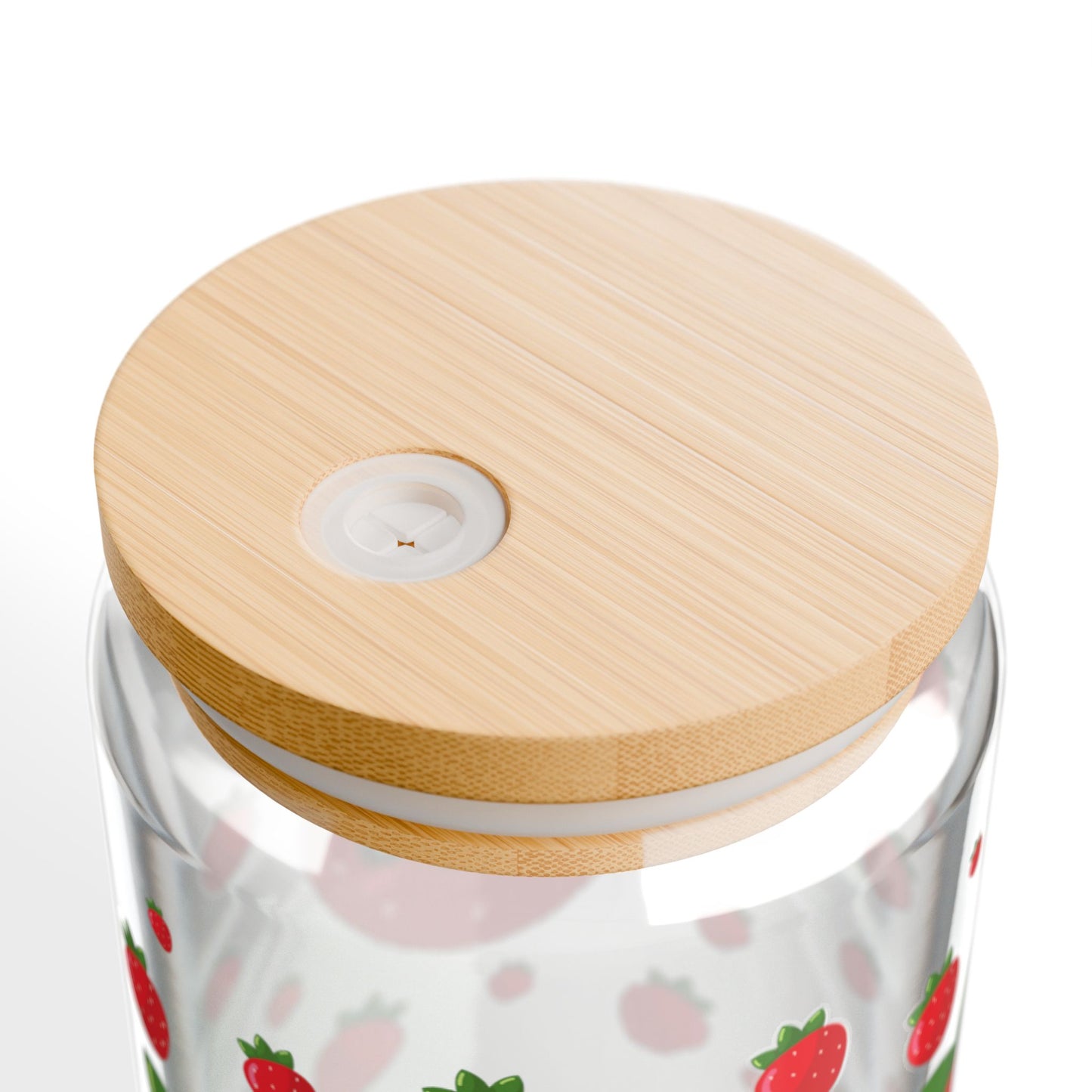 Cute Strawberry Sipper Glass, 16oz - Perfect for Summer Parties, Eco-Friendly Drinkware, Gifts for Fruit Lovers, Beach Picnic