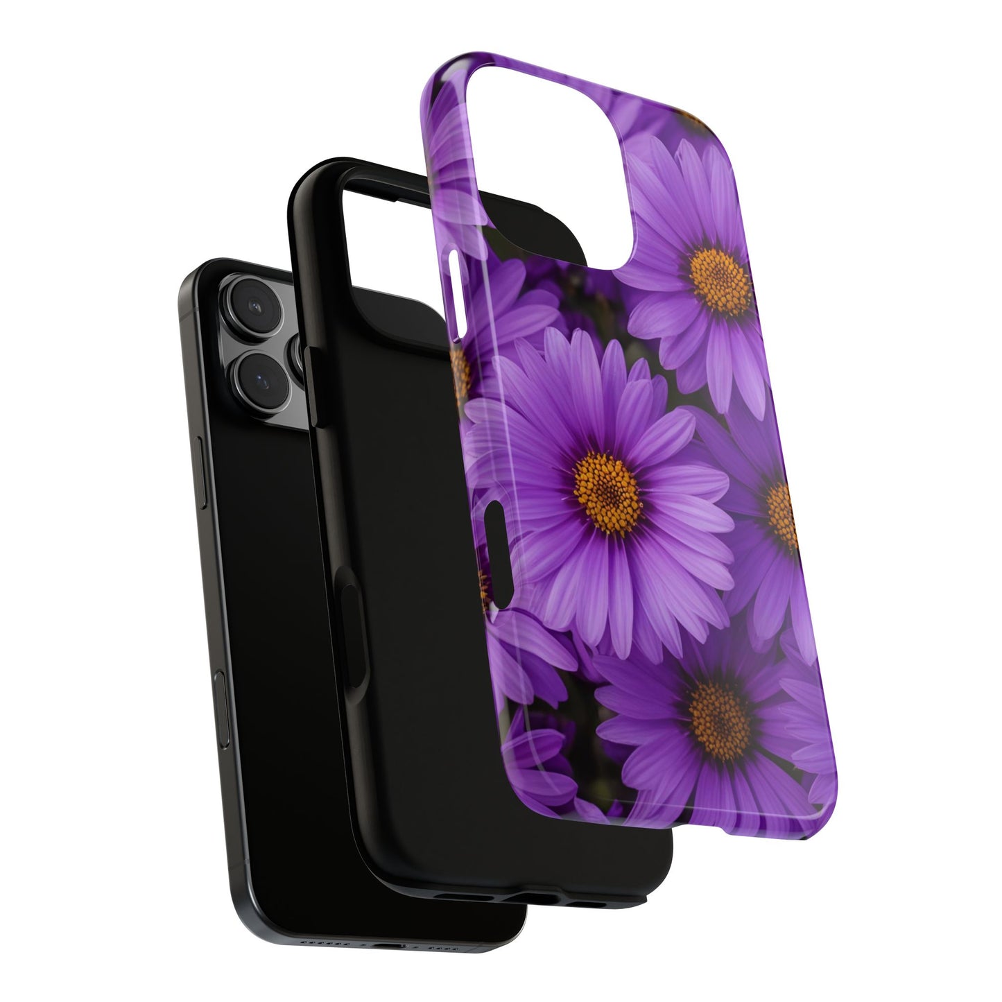 Purple Daisy Tough Case, Floral Phone Case, Durable Mobile Cover, Gift for Her, Everyday Use, Spring Accessories