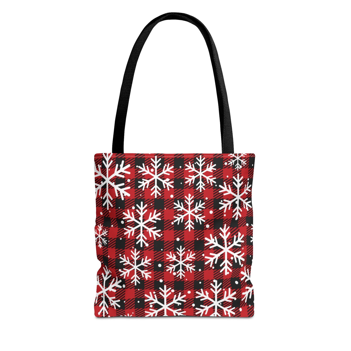 Red Buffalo Plaid Snowflake Tote Bag – Cozy Winter Accessory