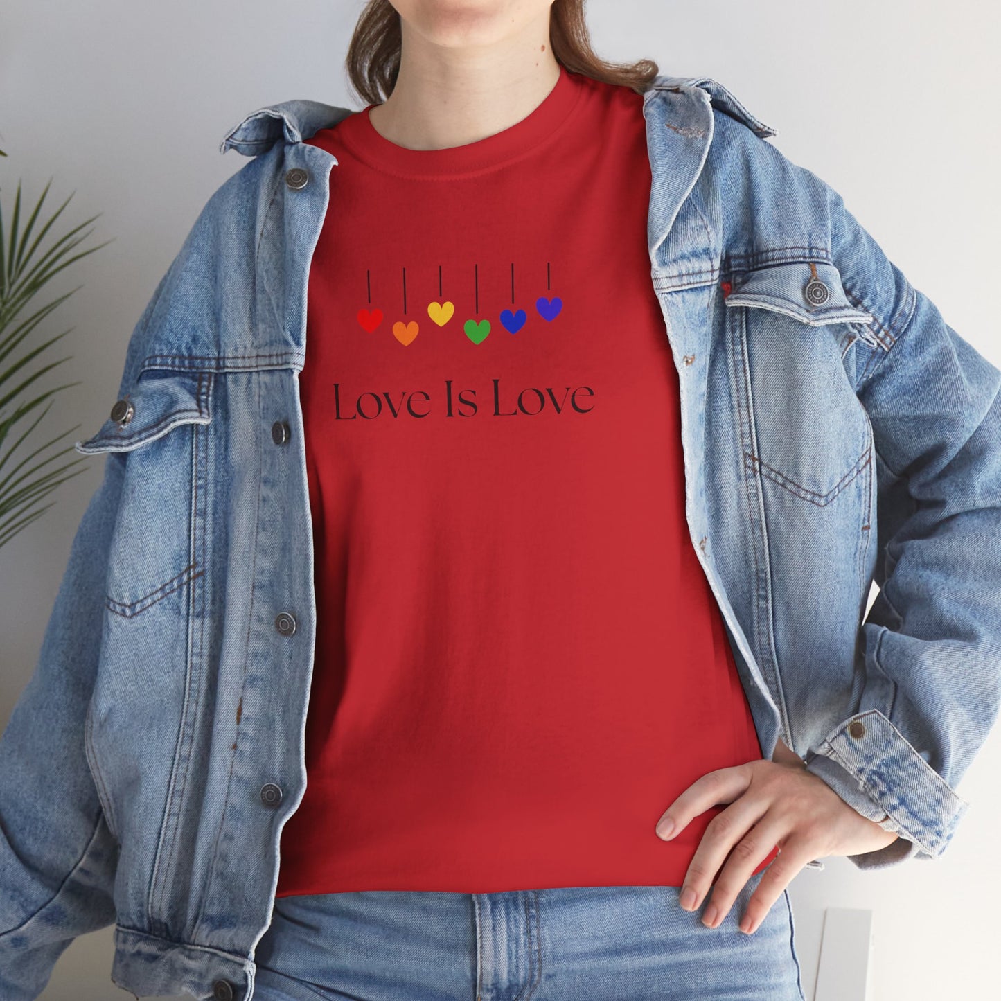 Love Is Love Rainbow Hearts Unisex Heavy Cotton Tee - LGBTQ Pride T-Shirt, Gift for Friends, Equality Apparel, Celebration Wear, [...]