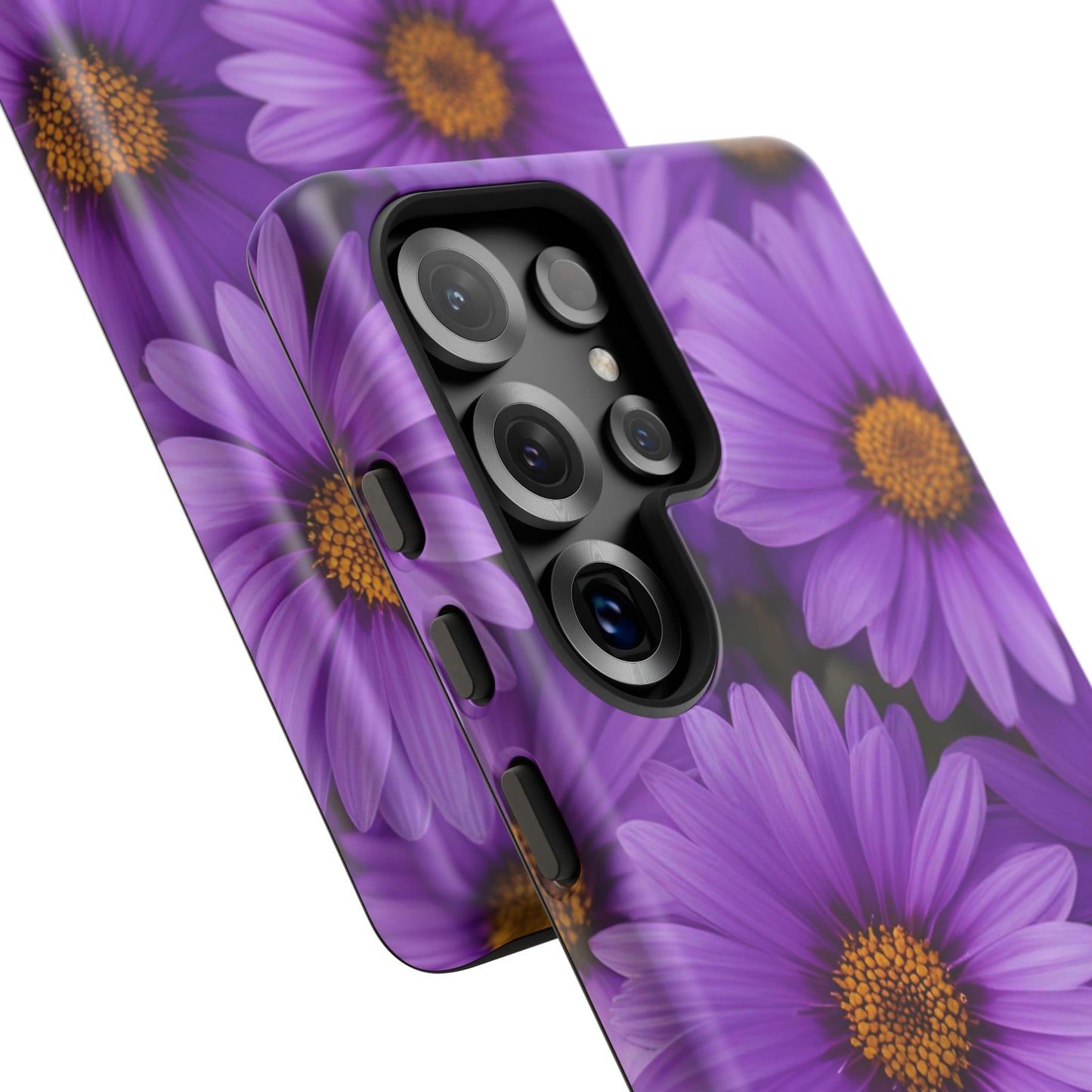 Purple Daisy Tough Case, Floral Phone Case, Durable Mobile Cover, Gift for Her, Everyday Use, Spring Accessories