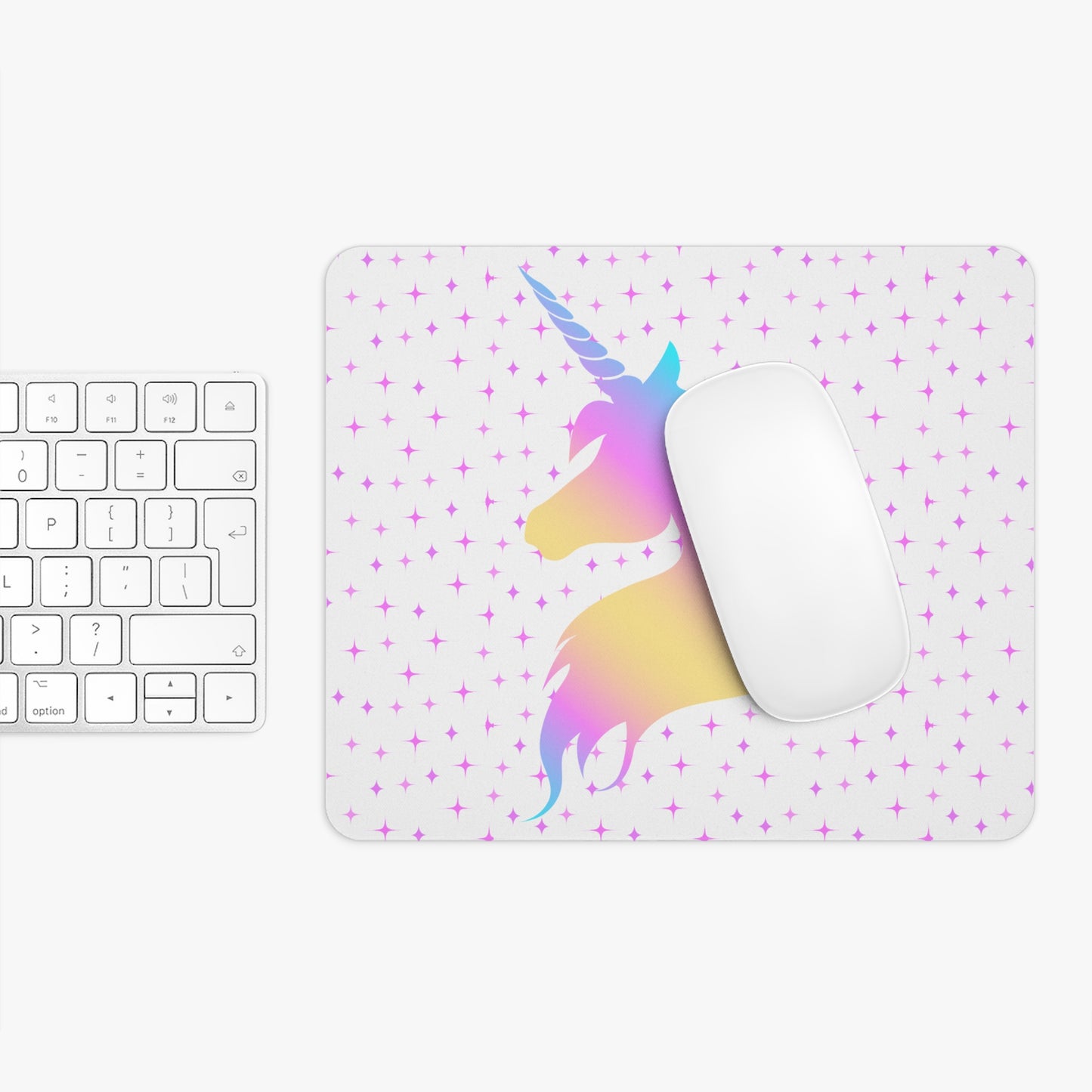 Rainbow Unicorn Mouse Pad, Cute Desk Mat, Office Gift, Gamer Gear, Fantasy Decor, Birthday Holiday Present, Magical Fantasy