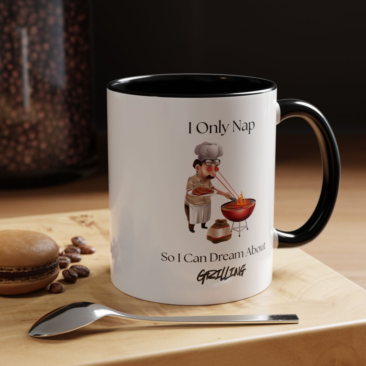 Funny Barbecue Chef Coffee Mug, Gift for Grill Lovers, BBQ Enthusiast Mug, Nap Time Mug, Dad Gift
