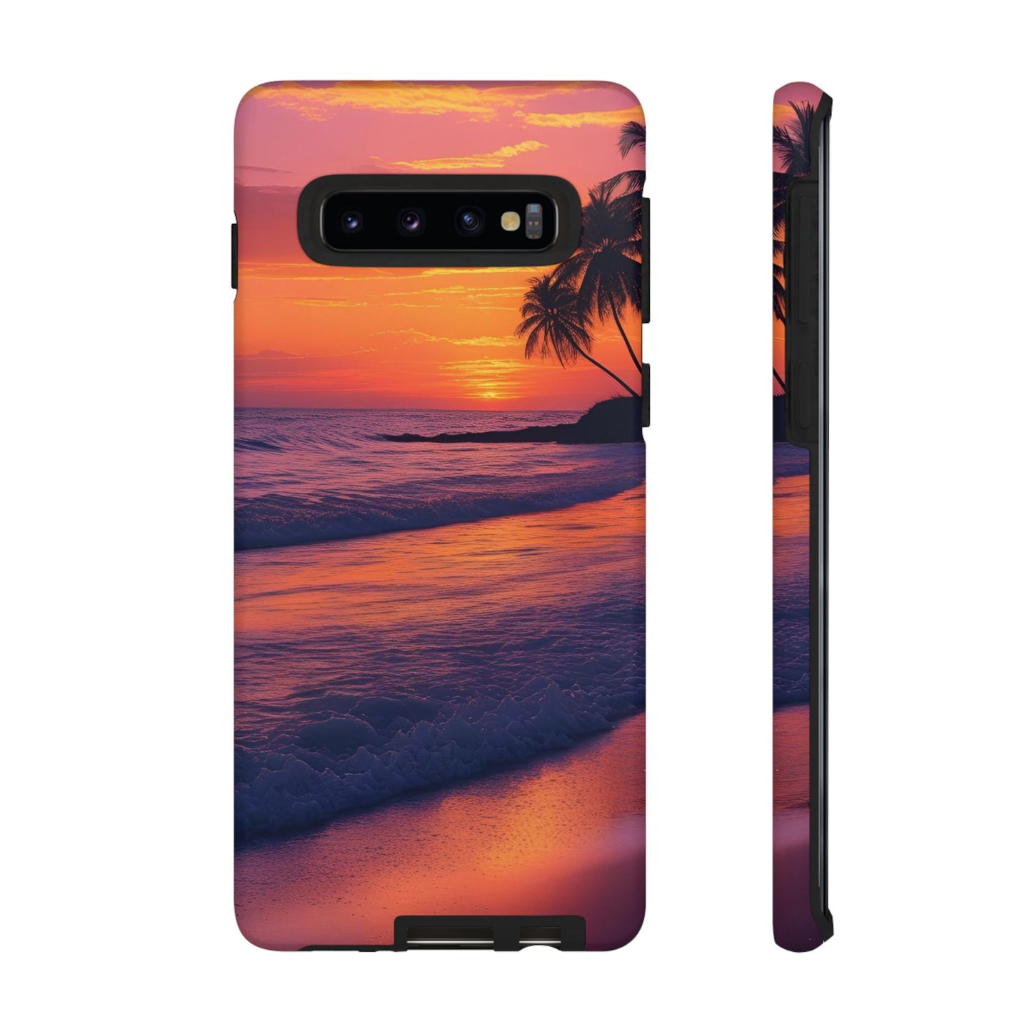 Palm Beach Sunset Design, Beach Lovers Gift, Relaxing Phone Cover, Tropical Hard Case, Protective Shell, Summer Vibes