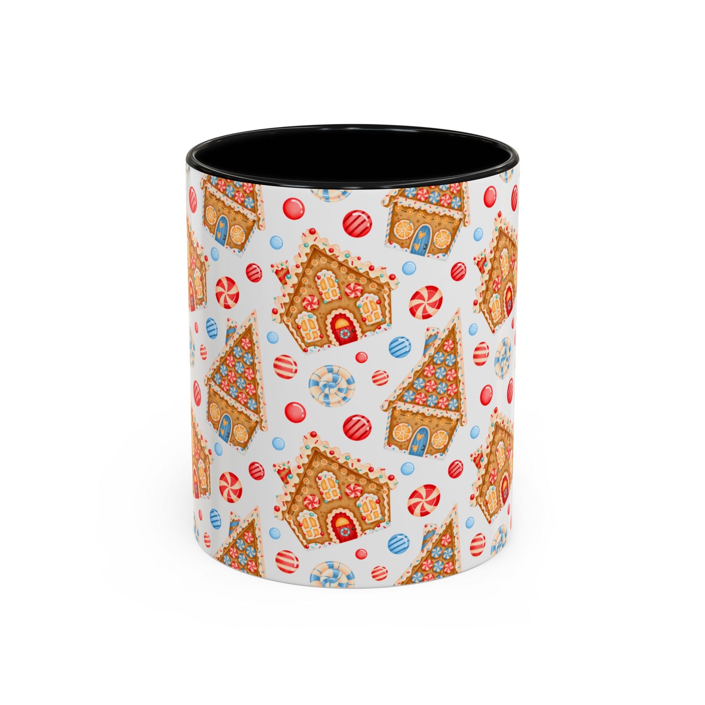 Gingerbread House Ceramic Mug – Festive Christmas Coffee Cup (11oz & 15oz, Multiple Colors)