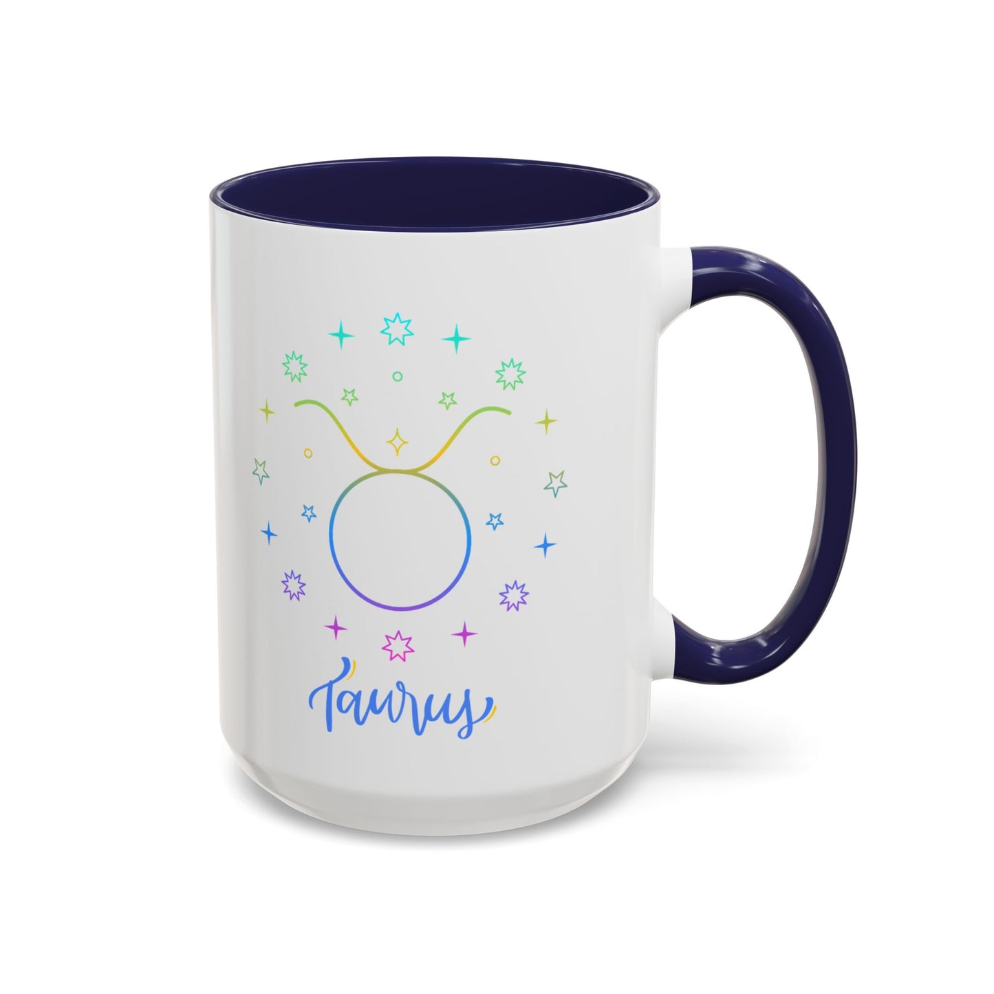 Colorful Taurus Accent Coffee Mug | Zodiac Gift for Astrology Lovers, Unique Personalized Birthday Mug, Paper Gift