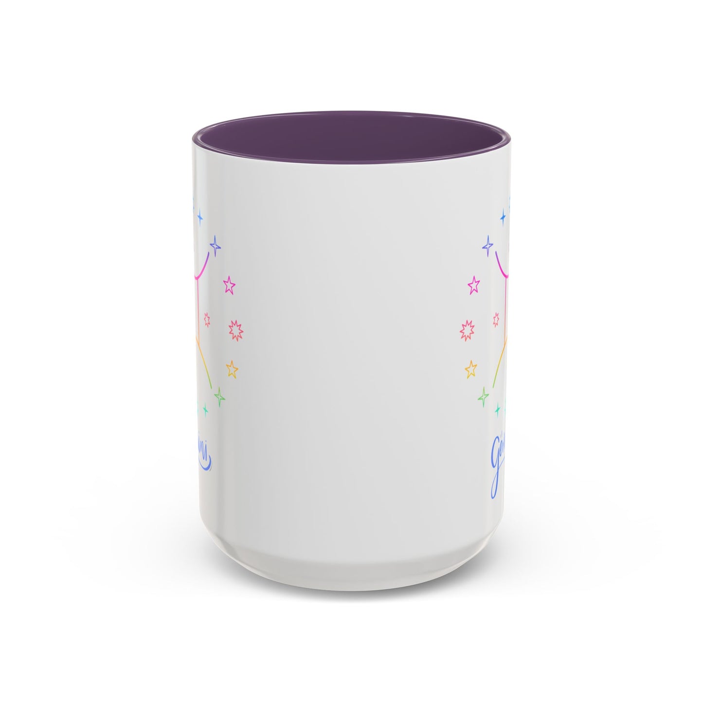 Gemini Starry Accent Coffee Mug - Colorful Horoscope Gift, Astrology Mug, Zodiac Lover Cup, Unique Birthday Present, Celestial Drinkware