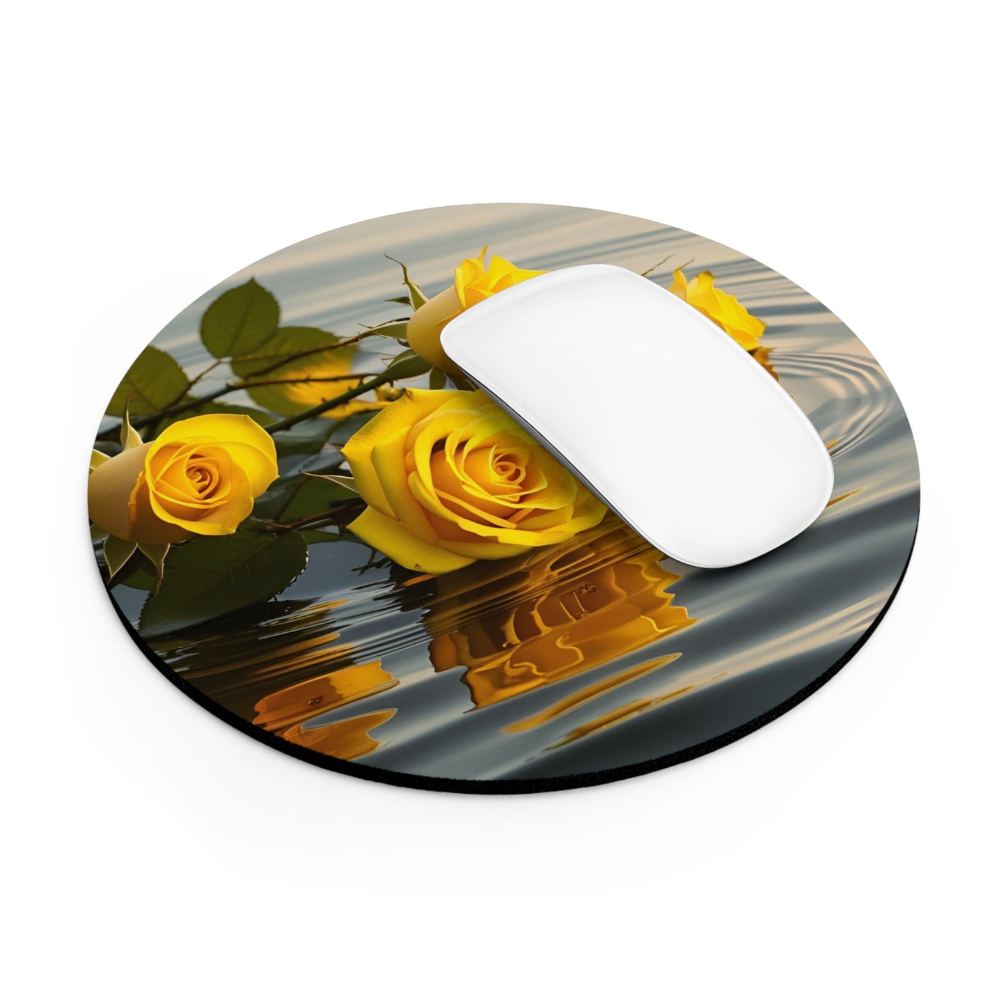 Elegant Yellow Roses Mouse Pad | Floral Design, Office Decor, Gift for Her, Work Accessories, Desk Essentials, Mother's Day