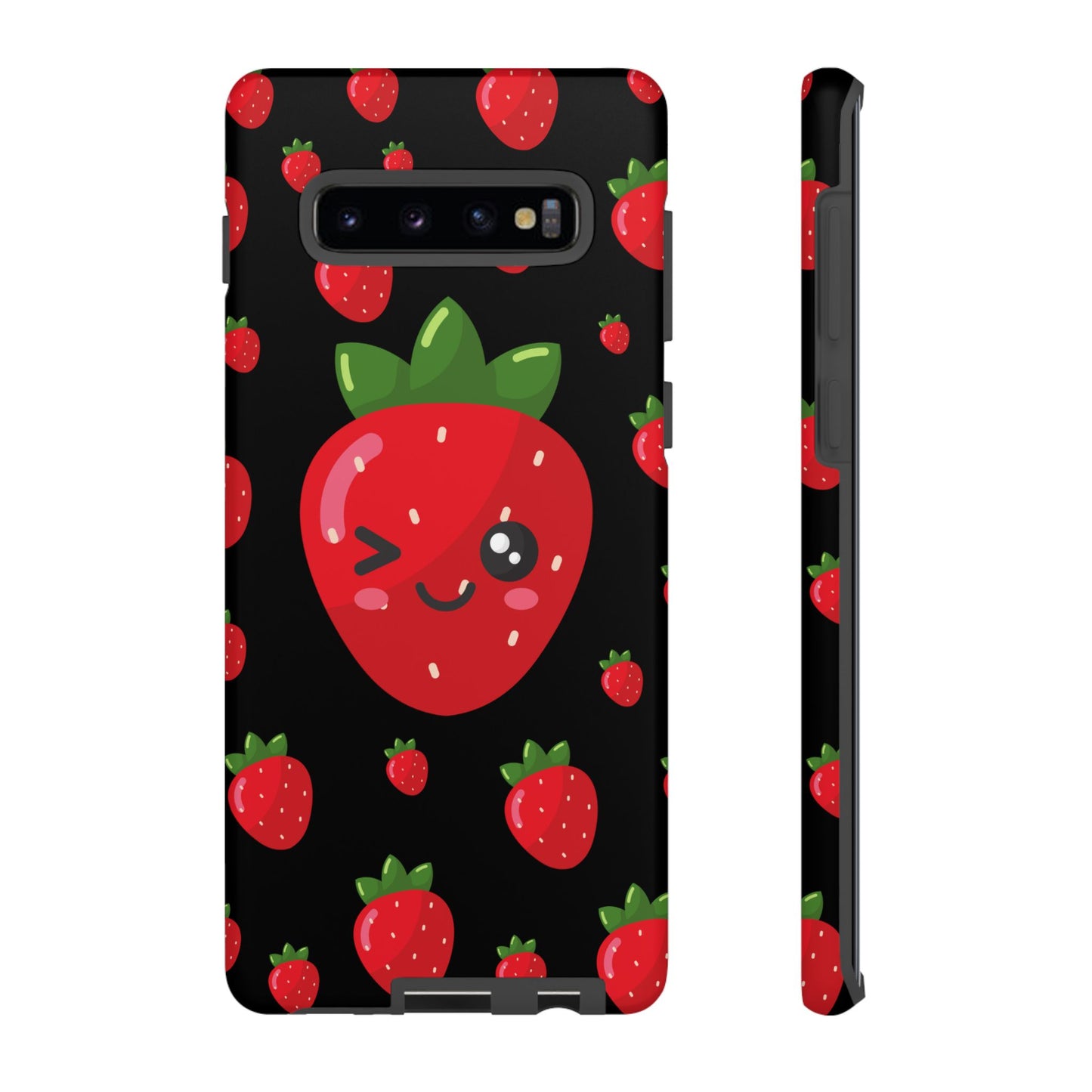 Cute Strawberry Phone Case, Kawaii Phone Cover, Tough Phone Cases, Gift for Teens, Summer Accessories, Cute Fruit Design