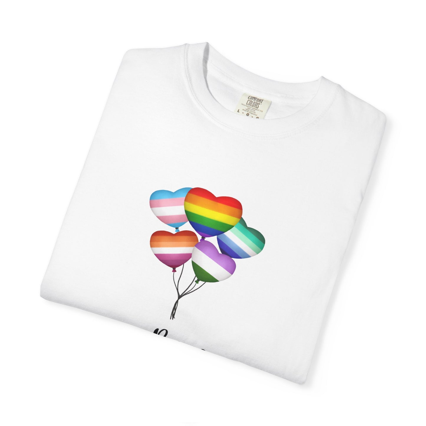 Comfort Colors Be Kind Balloon T-Shirt, Unisex Rainbow Shirt, Positive Vibes Tee, LGBTQ+ Pride Gift, Everyday Casual Wear
