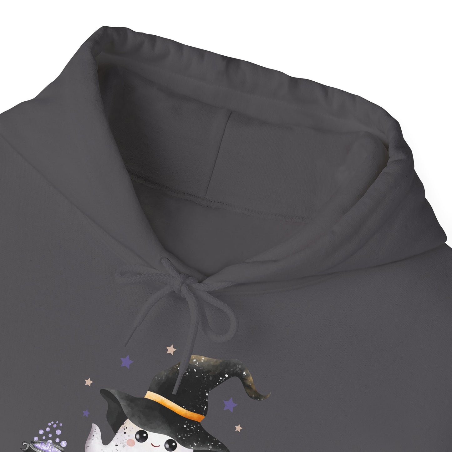 Cute Ghost Witch Halloween Sweatshirt, Cozy Hooded Sweatshirt, Spooky Fall Apparel, Unisex Halloween Clothing, Holiday Gift