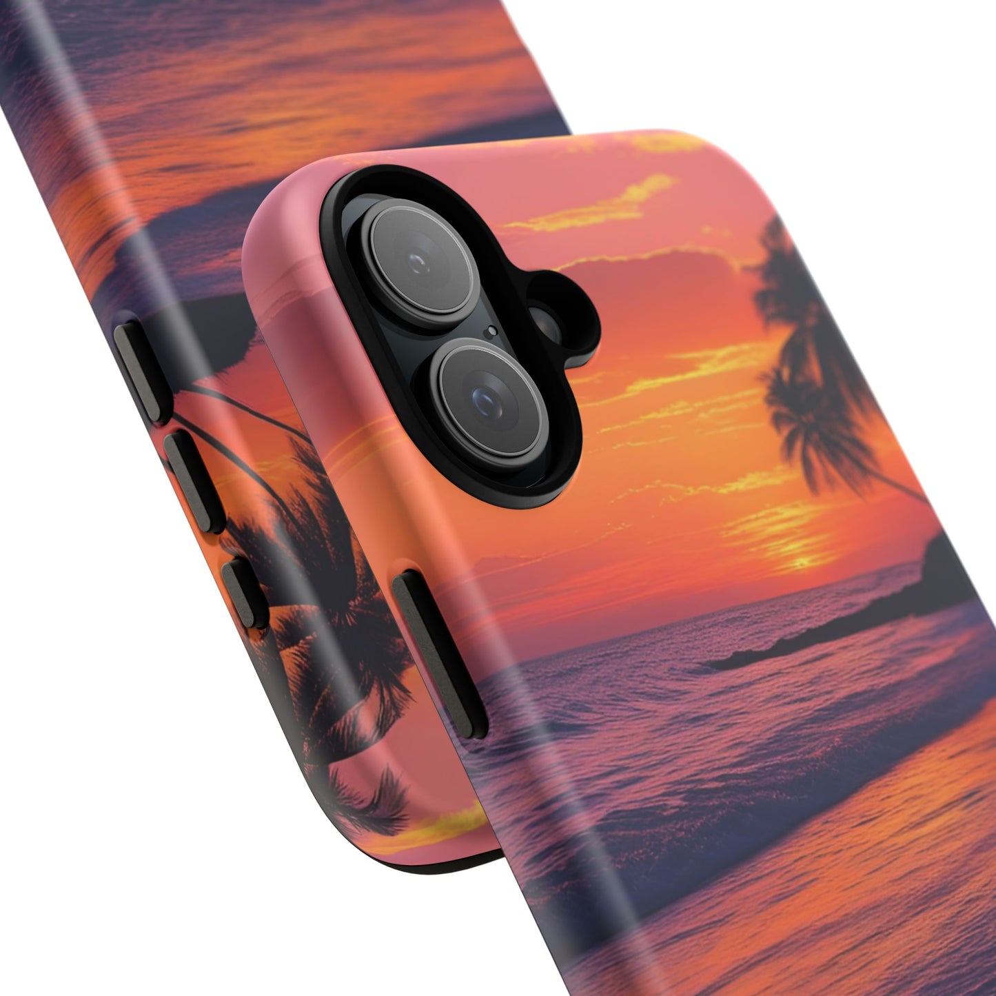 Palm Beach Sunset Design, Beach Lovers Gift, Relaxing Phone Cover, Tropical Hard Case, Protective Shell, Summer Vibes