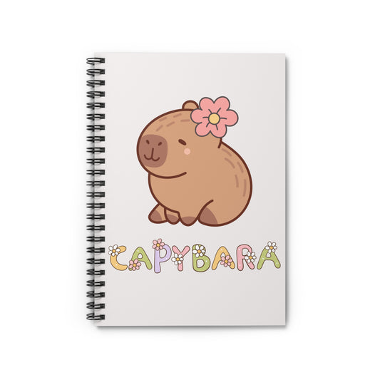 Cute Capybara Floral Notebook – Kawaii Animal Journal for Everyday Notes