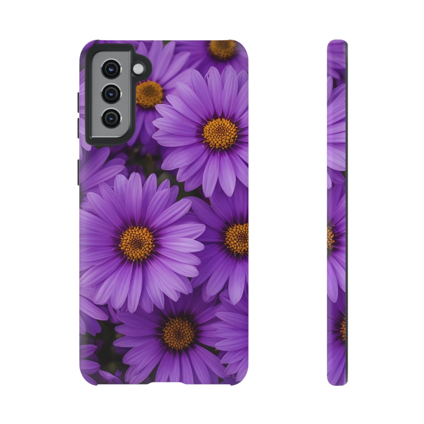 Purple Daisy Tough Case, Floral Phone Case, Durable Mobile Cover, Gift for Her, Everyday Use, Spring Accessories