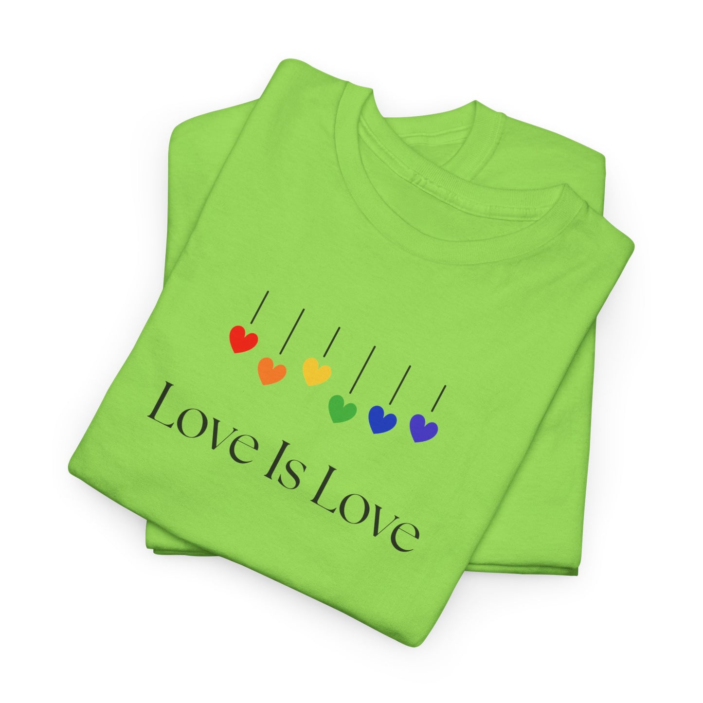 Love Is Love Rainbow Hearts Unisex Heavy Cotton Tee - LGBTQ Pride T-Shirt, Gift for Friends, Equality Apparel, Celebration Wear, [...]