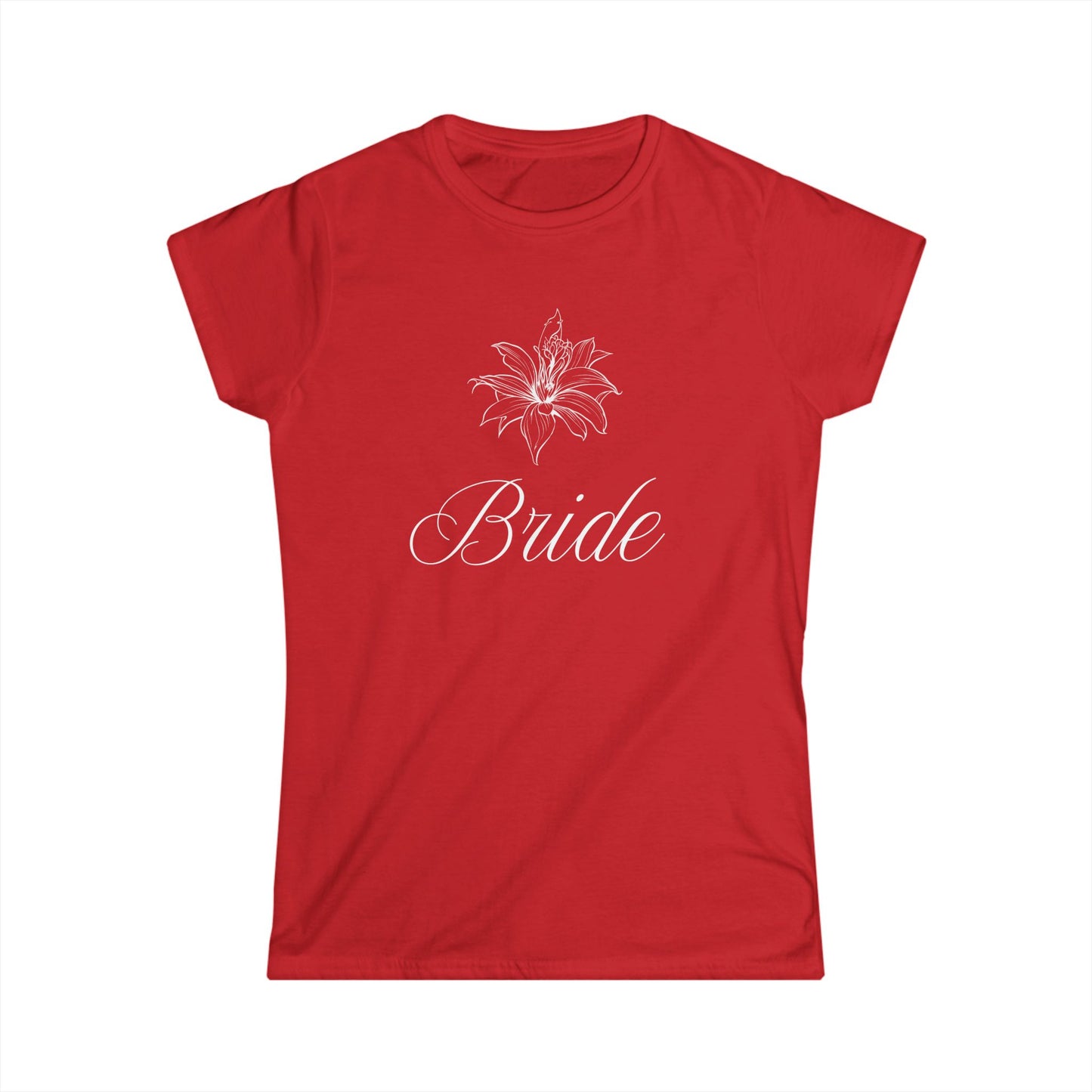 Bride Shirt – Elegant Floral Script Wedding Tee for the Bride