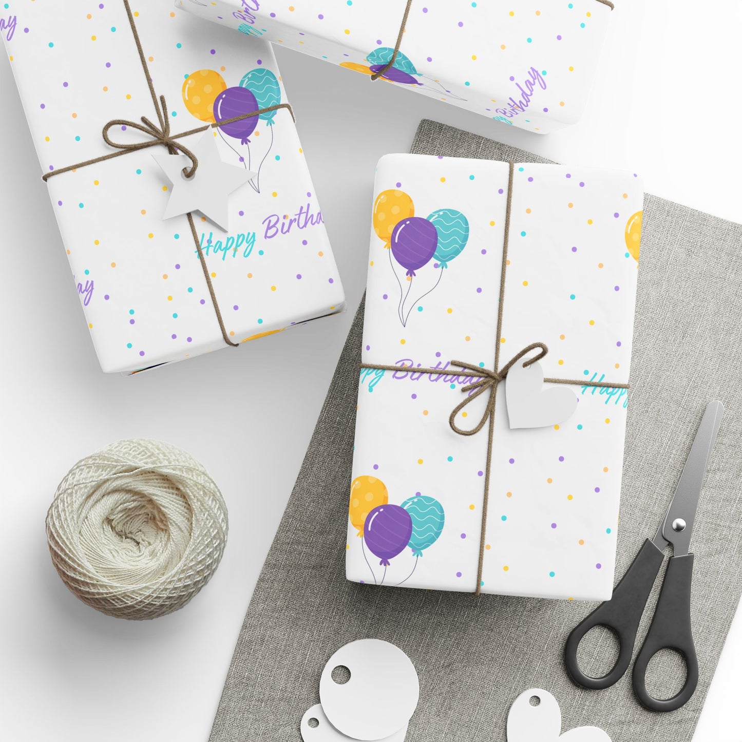 Colorful Balloons Birthday Wrapping Paper | Fun Gift Wrap for All Ages