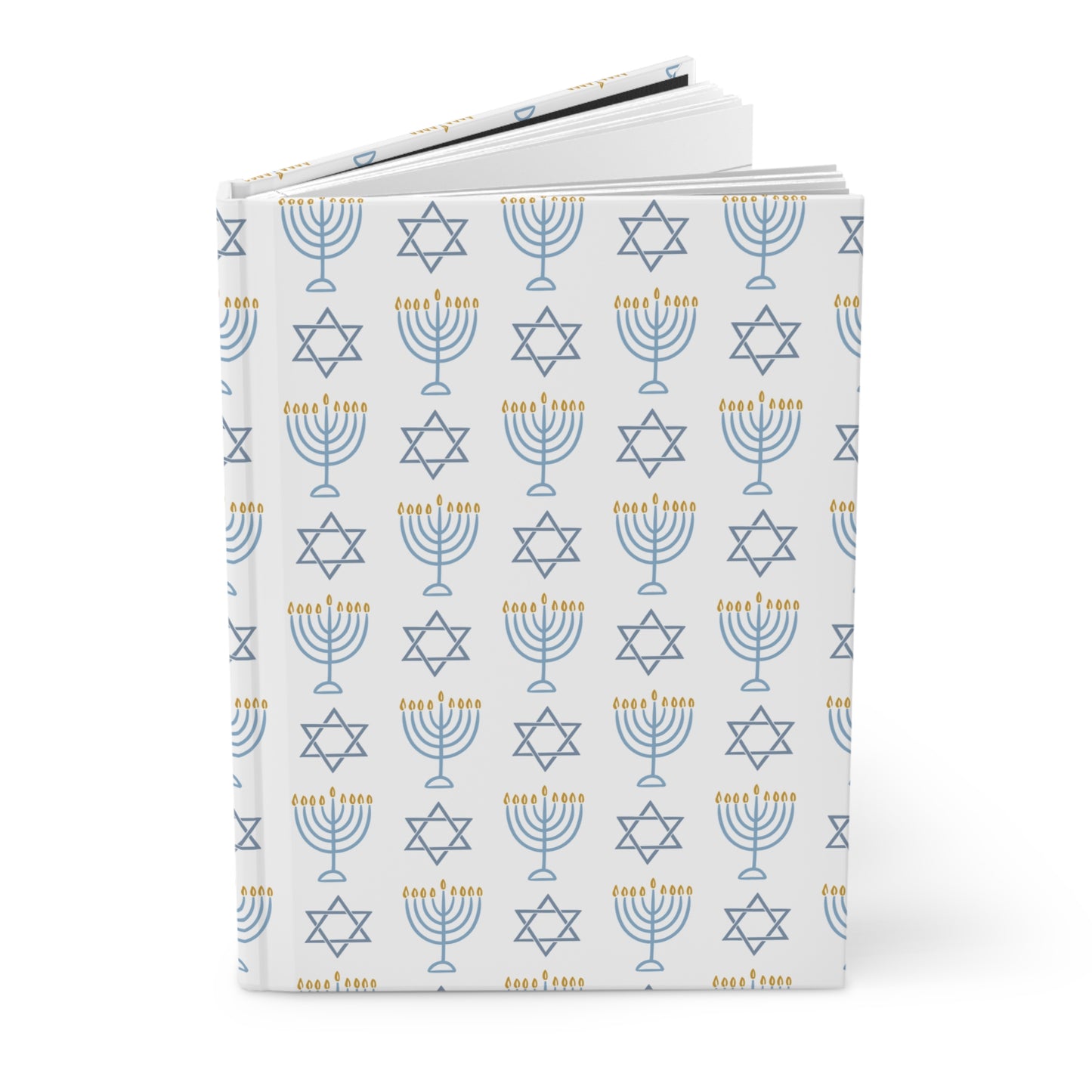Hanukkah Hardcover Journal | Matte Finish | Jewish Gift Idea | Holiday Notebook | Celebration Journal | Menorah Design