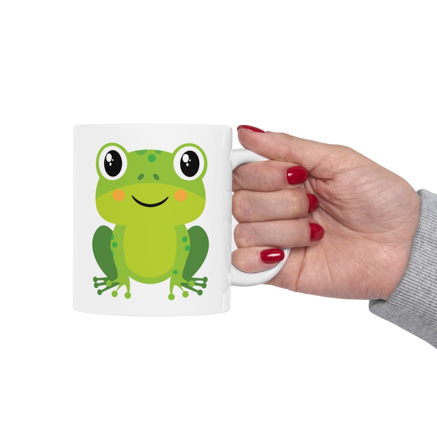 Frog Ceramic Mug, Cute Frog Mug for Nature Lovers, Gift for Frog Enthusiasts, Fun Gift for Kids and Adults