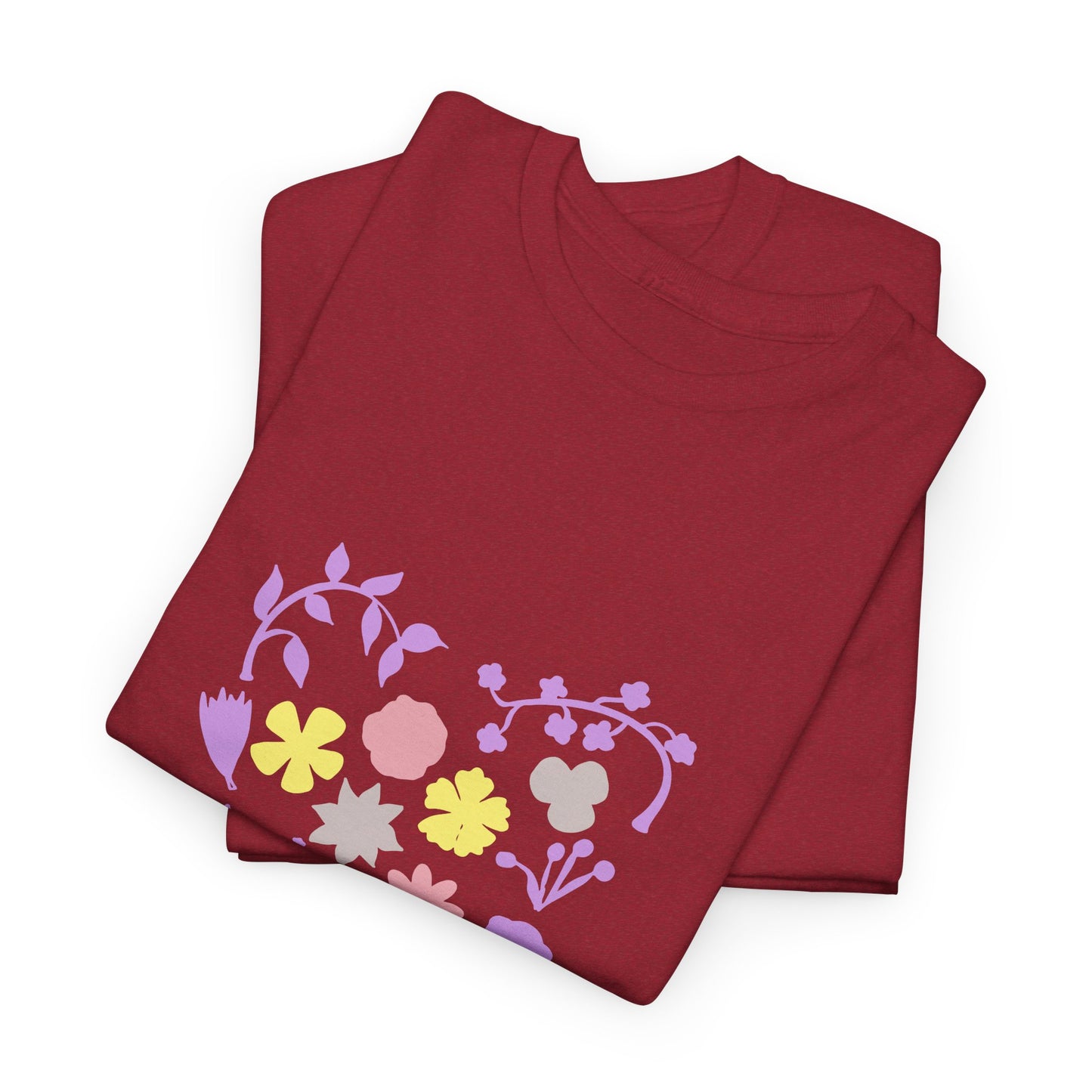 Gracefully Grounded Short Sleeve Tee, Floral Heart Inspirational T-Shirt