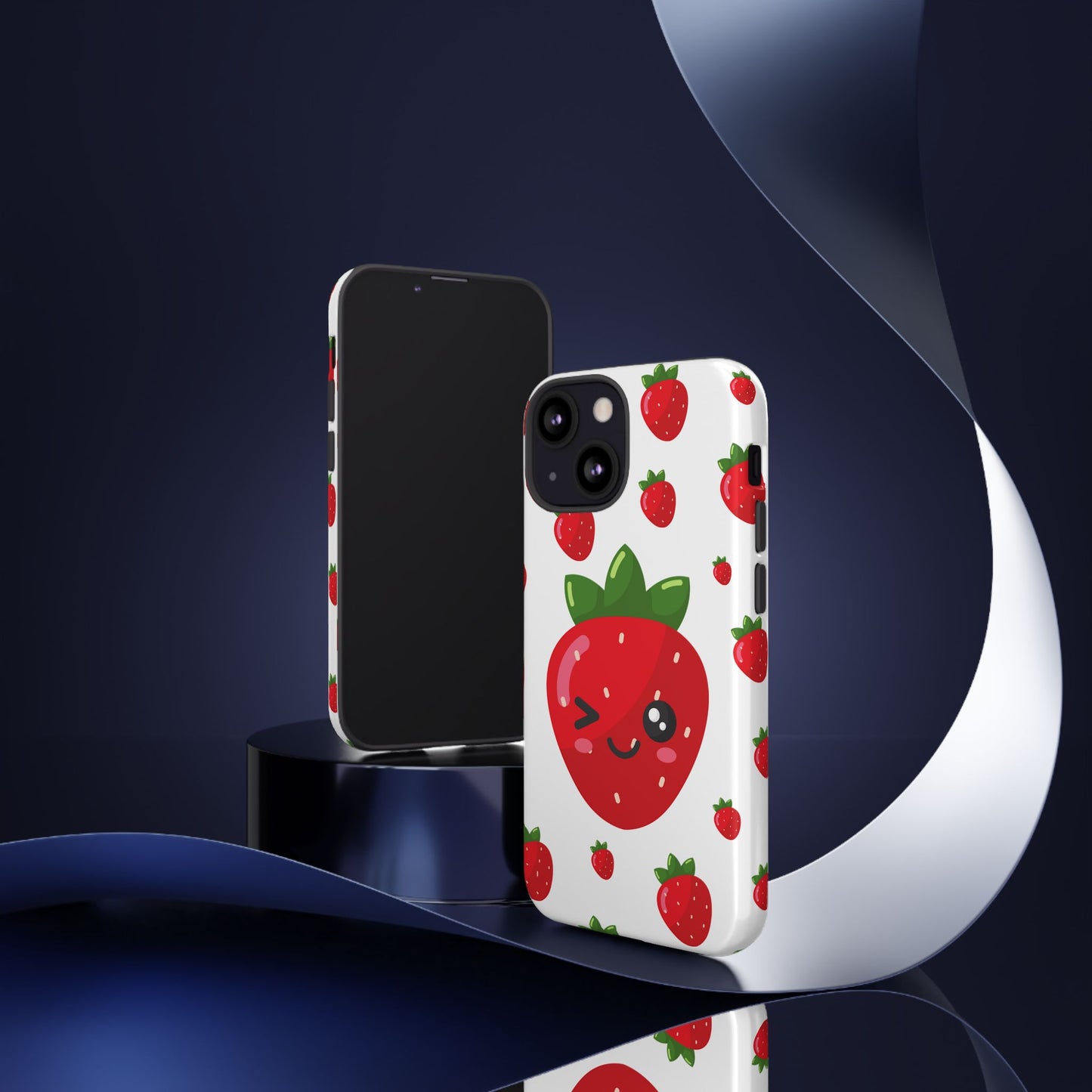 Kawaii Strawberry Phone Case - Cute Fruit Phone Cover, Fun Gift for Teens, Spring Accessory, Durable Tough Cases