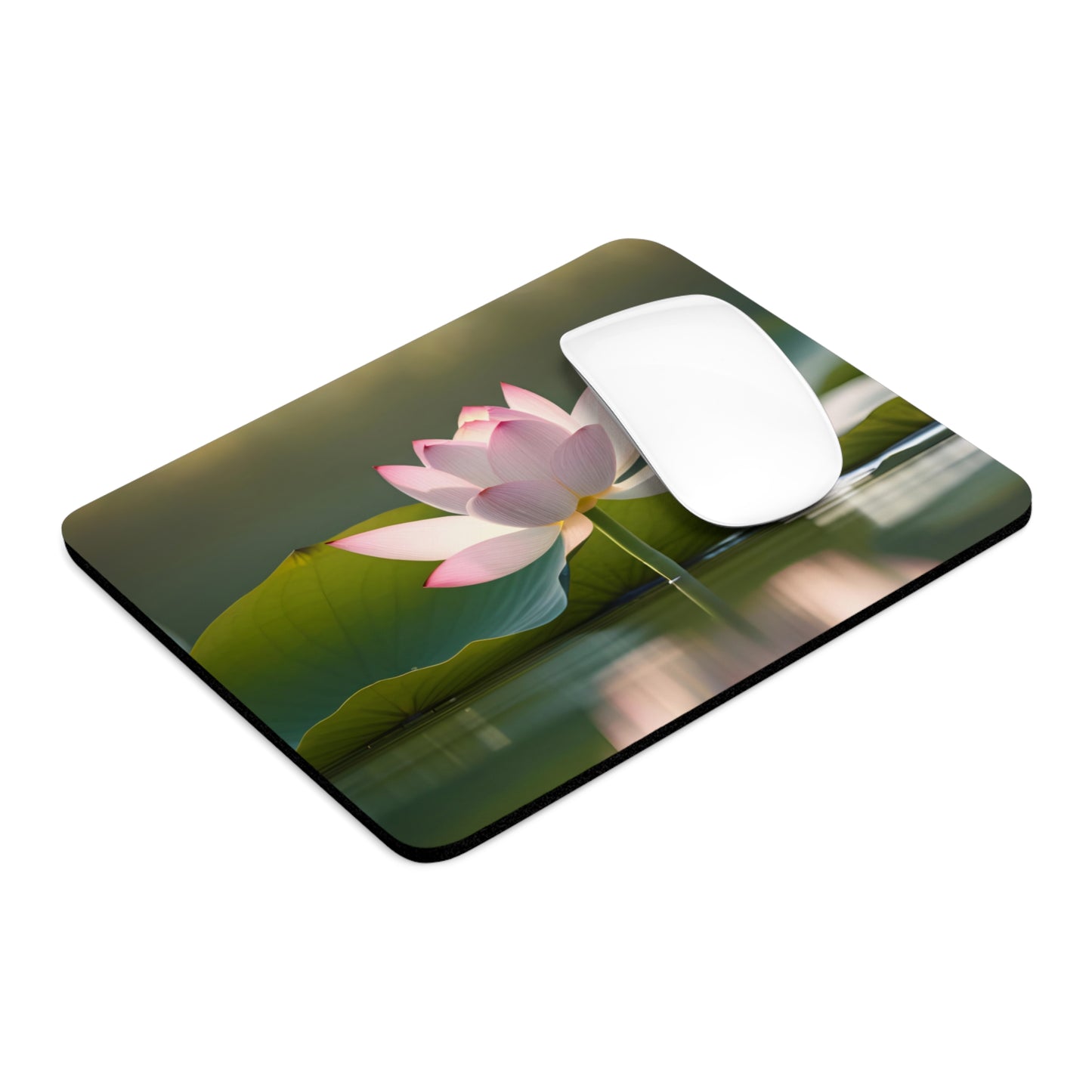 Pink Lotus Flower Mouse Pad | Elegant Desk Accessory, Floral Mouse Mat, Home Office Decor, Gift for Her, Meditation & Study