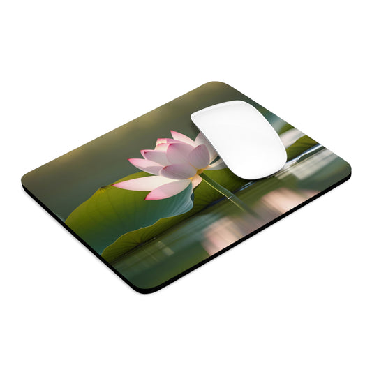 Pink Lotus Flower Mouse Pad | Elegant Desk Accessory, Floral Mouse Mat, Home Office Decor, Gift for Her, Meditation & Study
