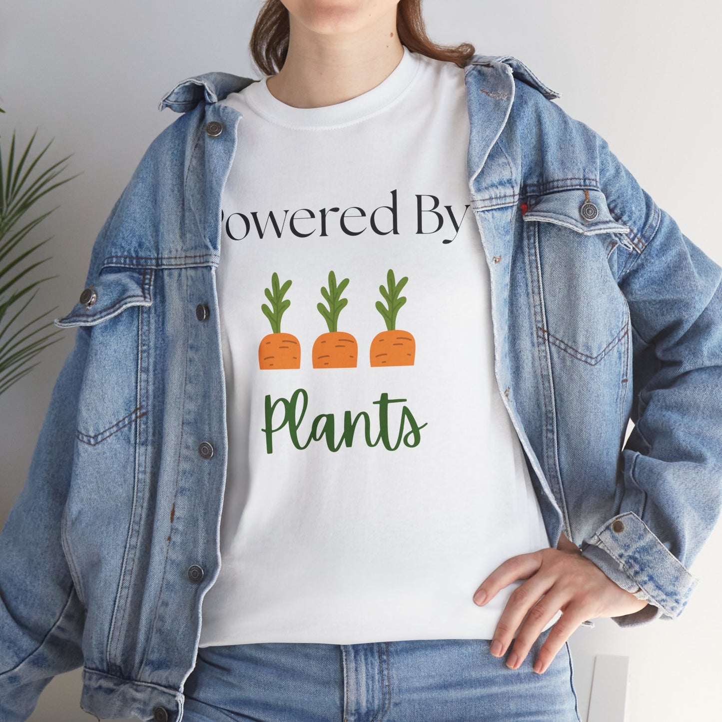 Powered By Plants Unisex Tee - Perfect for Vegans, Eco-Friendly Gifts, Organic Enthusiasts, Gardener, Everyday Wear