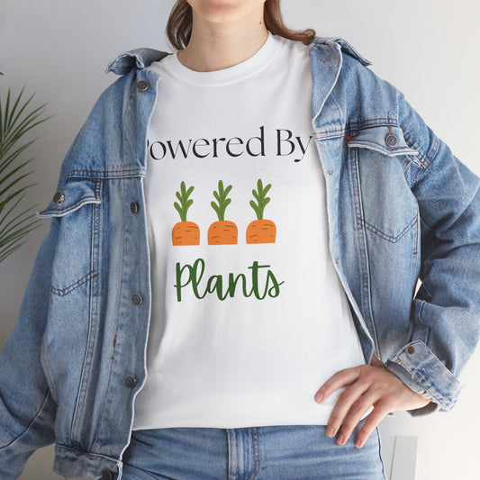 Powered By Plants Unisex Tee - Perfect for Vegans, Eco-Friendly Gifts, Organic Enthusiasts, Gardener, Everyday Wear