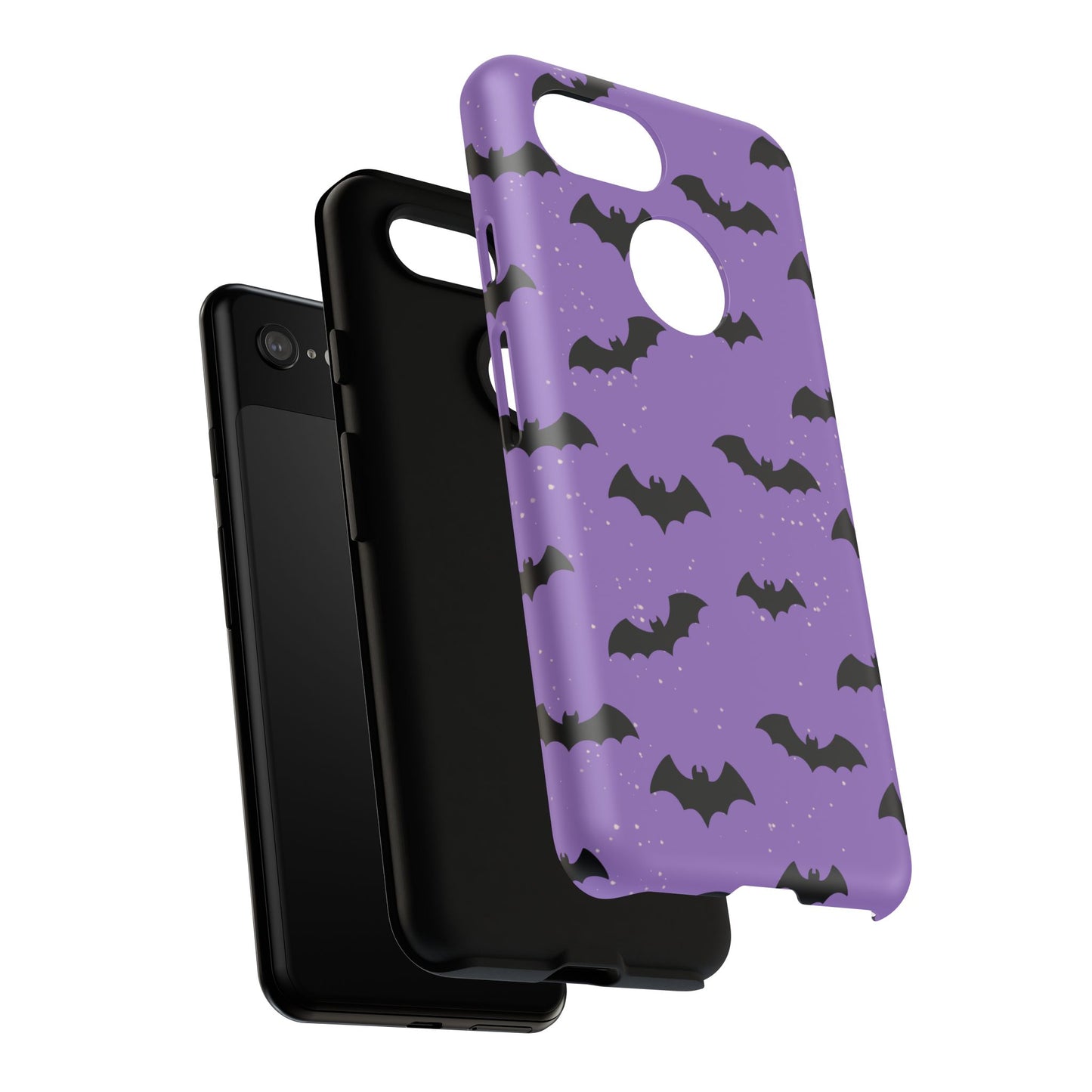 Halloween Bat Phone Case, Cute Purple Bat Phone Cover, Tough Cell Phone Case, Gothic Design, Spooky Gift, Fall Decor