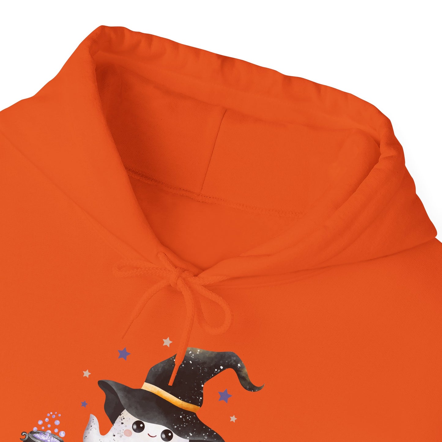 Cute Ghost Witch Halloween Sweatshirt, Cozy Hooded Sweatshirt, Spooky Fall Apparel, Unisex Halloween Clothing, Holiday Gift