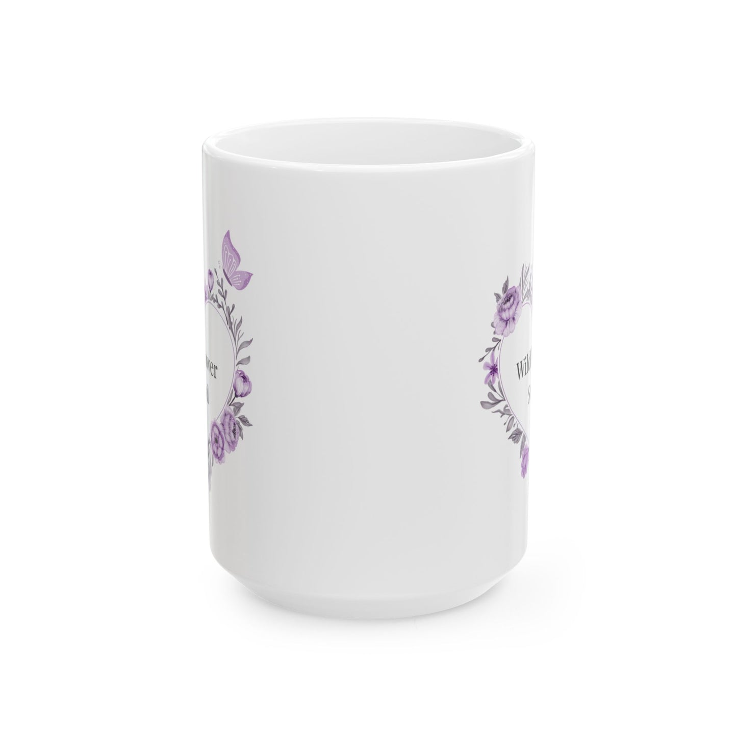 Wildflower Soul Floral Ceramic Mug Perfect for Friends, Gifts, Coffee Lovers, Home Decor, Birthdays, Lavender Vibes