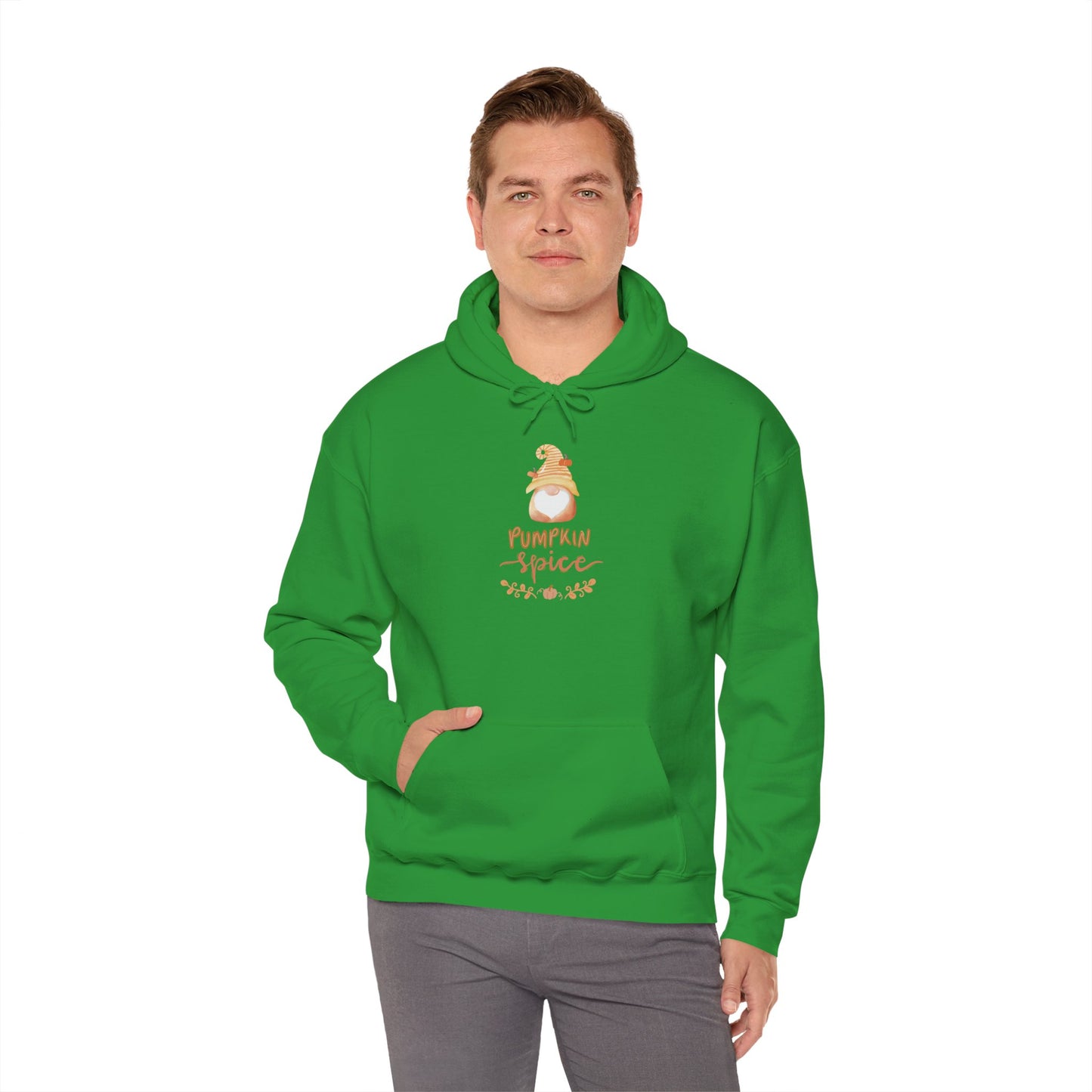 Pumpkin Spice Hoodie with Fall Gnome, Cozy Autumn Unisex Sweatshirt, Thanksgiving Hoodie, Cute Fall Gift Idea